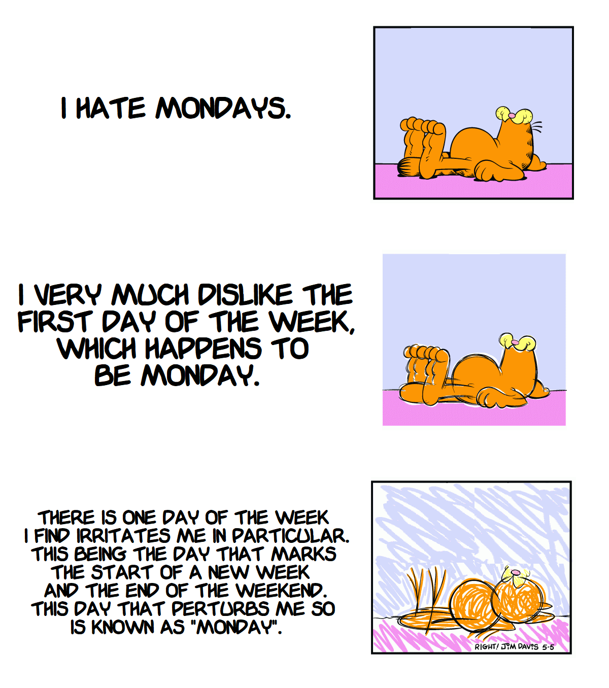Wallpaper #JGdaBZMBSpphPi3-gLxf127 Todays Garfield Strip is an Unintentional Increasingly Verbose Meme