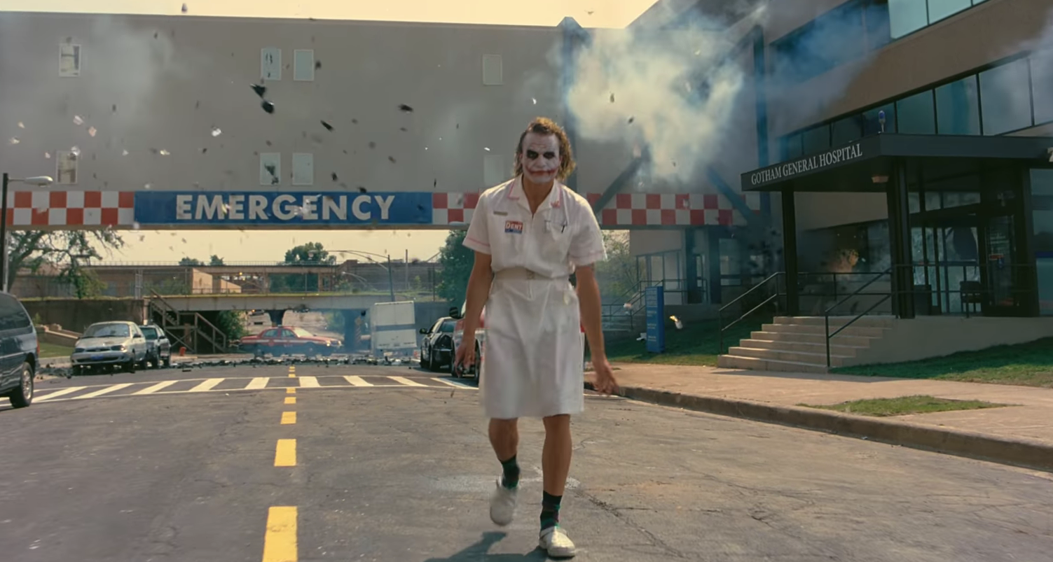 Wallpaper #7EC2MZMBJhL2WPbaRMfR25 In the Dark Knight 2008 the Joker Blows Up a Hospital This is a Nod