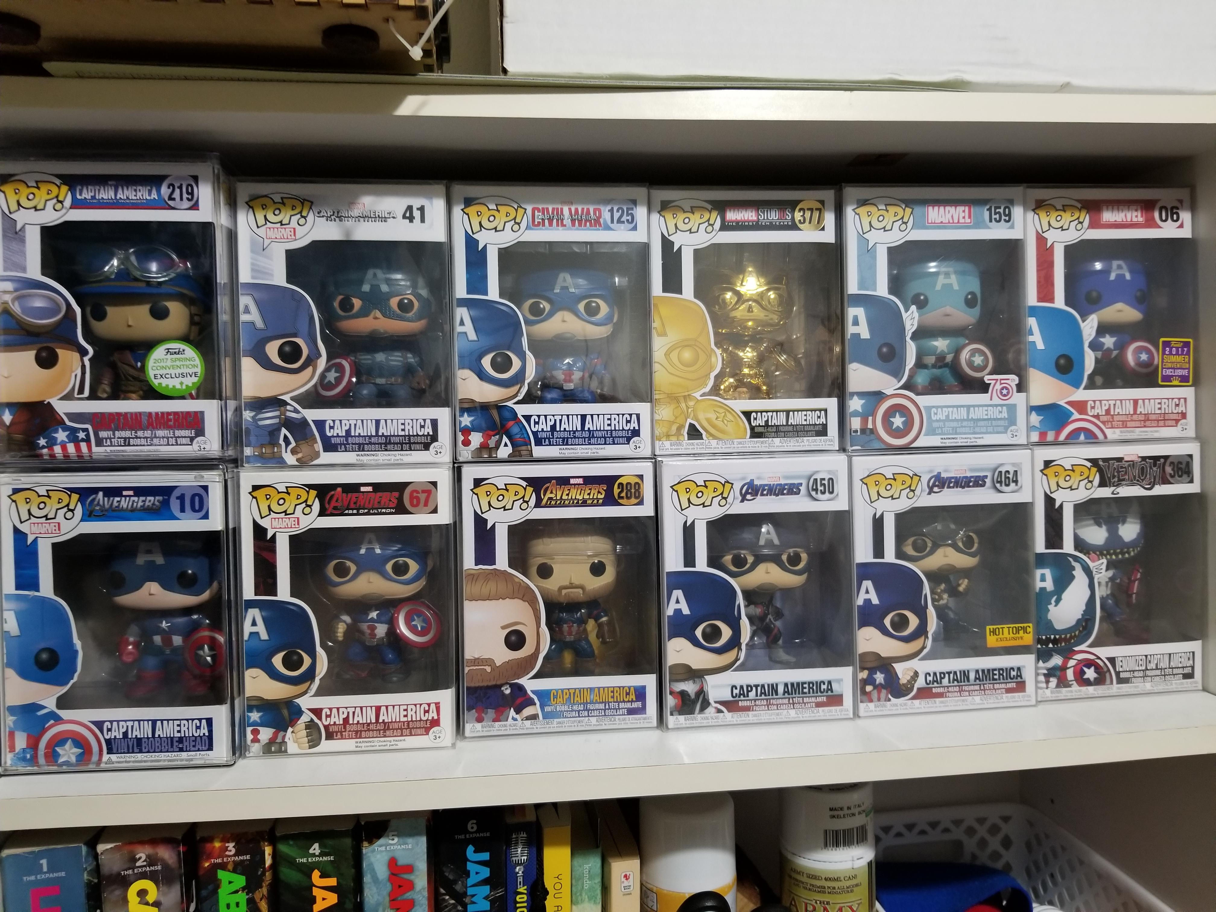 Wallpaper #36VyOJMBVBiSkHCa6I2W241 My Captain America Funko Pop Collection Sparks Joy Rkonmari