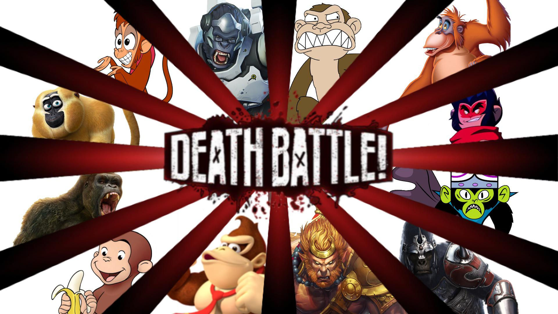 Wallpaper #1u_fTJMBMN-XEVvVqz47260 Monke Battle Royale Abu vs Winston vs Evil Monkey vs King Louie vs