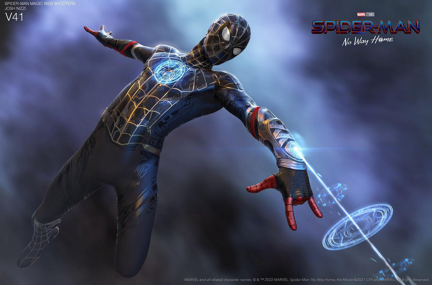 Wallpaper #Z_TCOpMBKFX8bn3rkXlB76 Spider Man with Magic Web Shooter Gauntlet Concept Art by Josh Nizzi