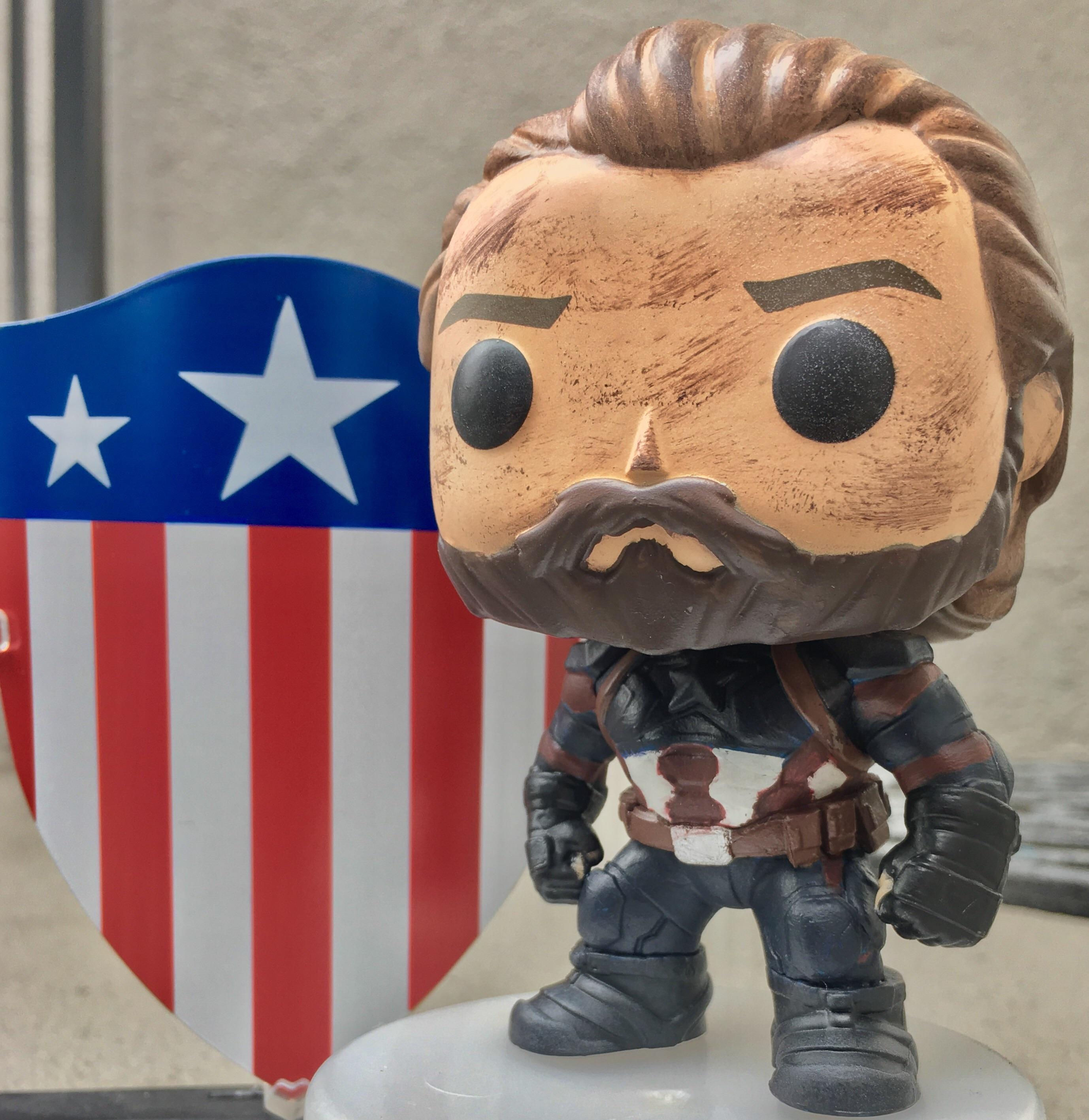 Wallpaper #wjETNpMB5zzyi_yYflje121 I Just Finished My Bearded Captain America Custom Teamcap Rfunkopop