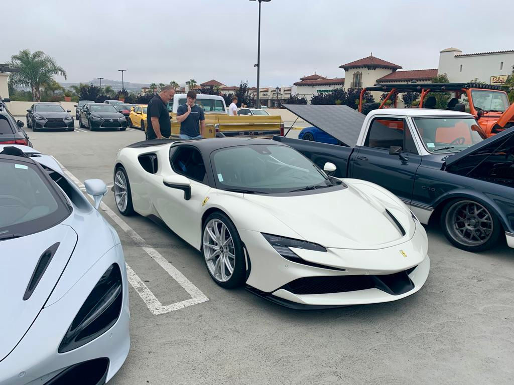Wallpaper #Jn1b8I4Bnwiau_P6gQZn42 White Ferrari Sf90 at Cars N Coffee This Morning Rcarporn