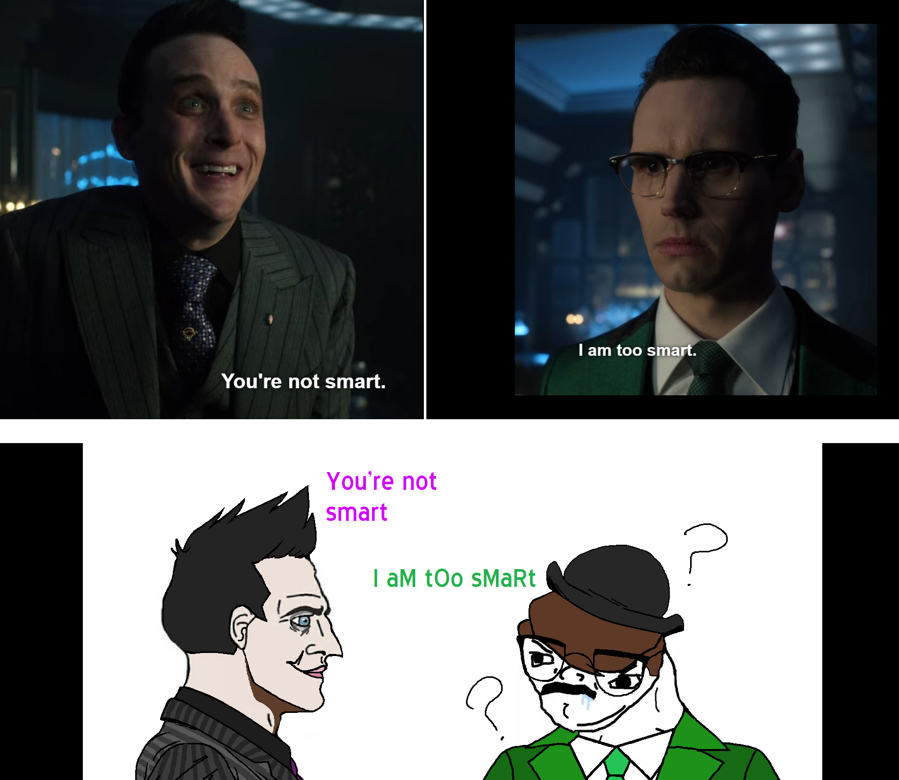 Wallpaper #LRnSLo8BtGB6xQ78D5bP50 Chad Penguin vs Virgin Riddler Rgothammemes