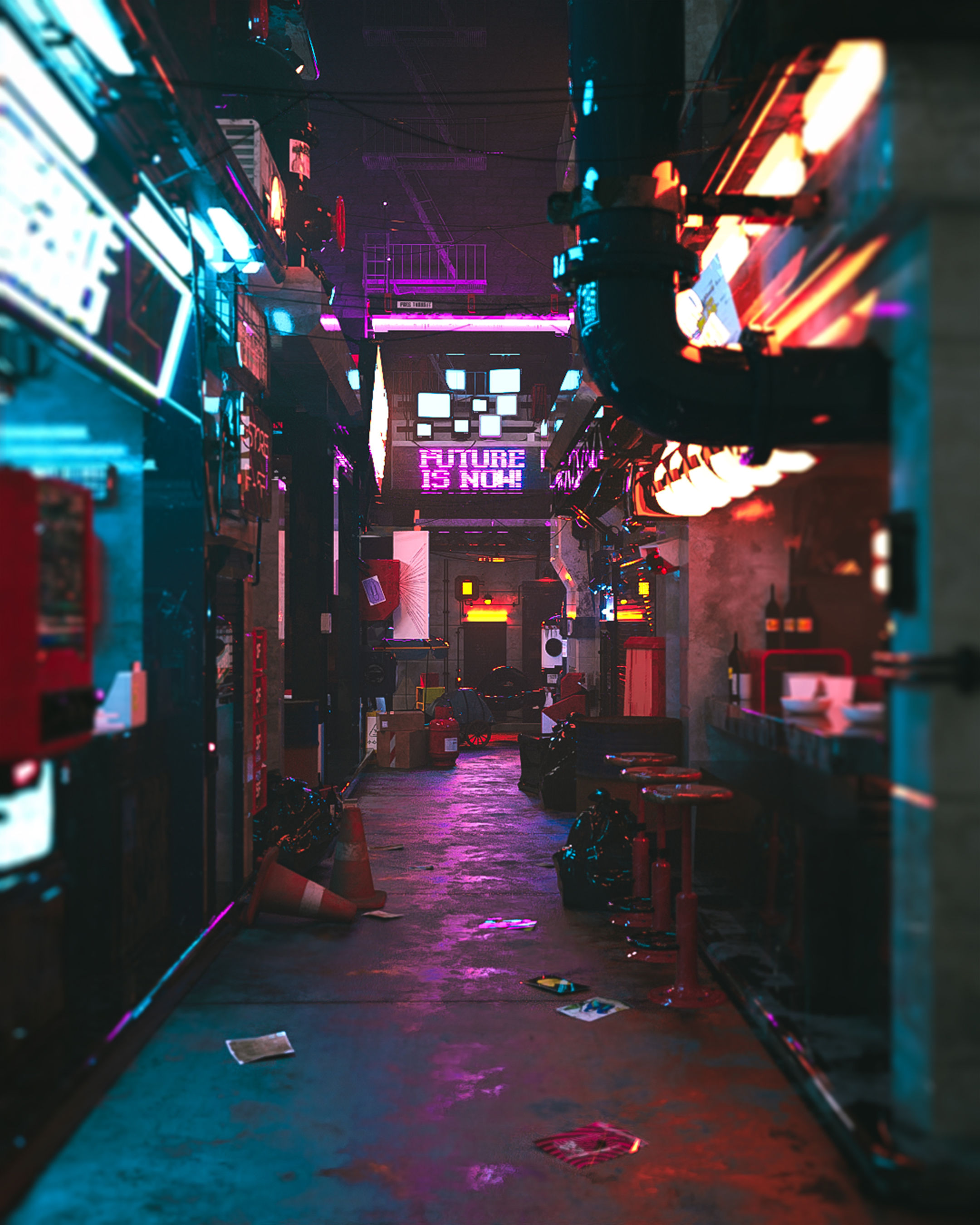 Wallpaper #r3TuzY4B_8f4nGFasnSN23 Cyberpunk Inspired Environment I Made Rcyberpunkgame