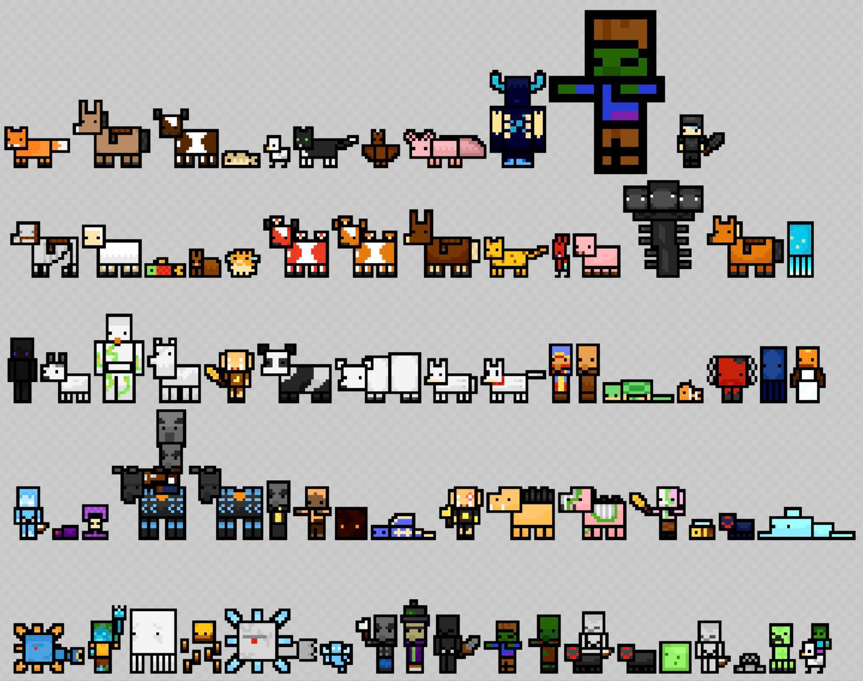 Wallpaper #YBmWDo8BtGB6xQ78_lp_25 I Drew a Minecraft Pixel Art of Every Mob in Minecraft Rminecraft