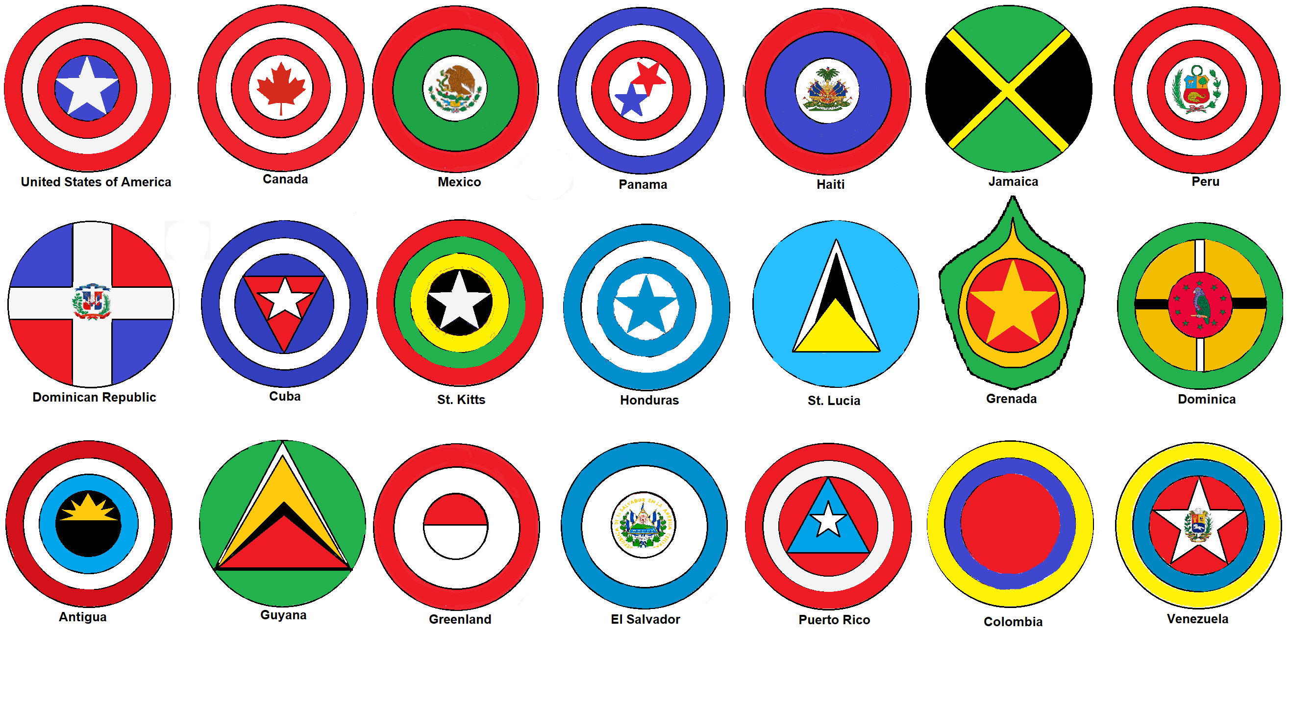 Wallpaper #QTHfNZMB5zzyi_yYr1j_263 Captain America Shields for Other Nations Part 1 Rmarvel