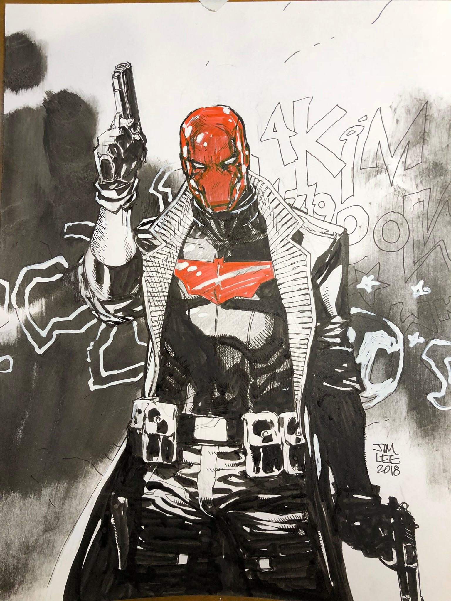 Wallpaper #Vn1y8Y4Bnwiau_P6bgmy56 Red Hood by Jim Lee Rdccomics