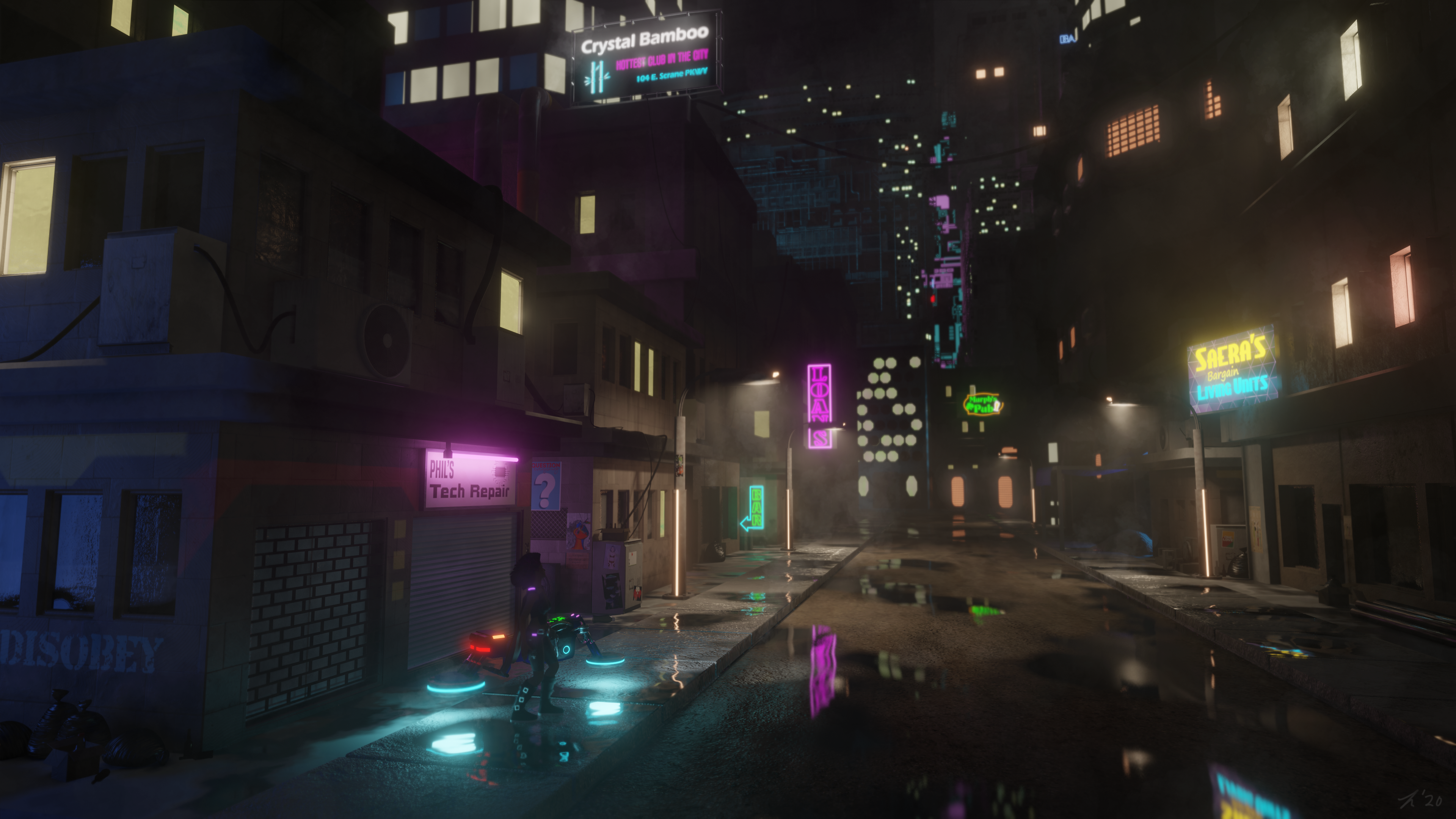 Wallpaper #YEUVlI4B7YBJg1BVJJ_q42 Finally Finished Something Cyberpunk City Street Eevee Rblender