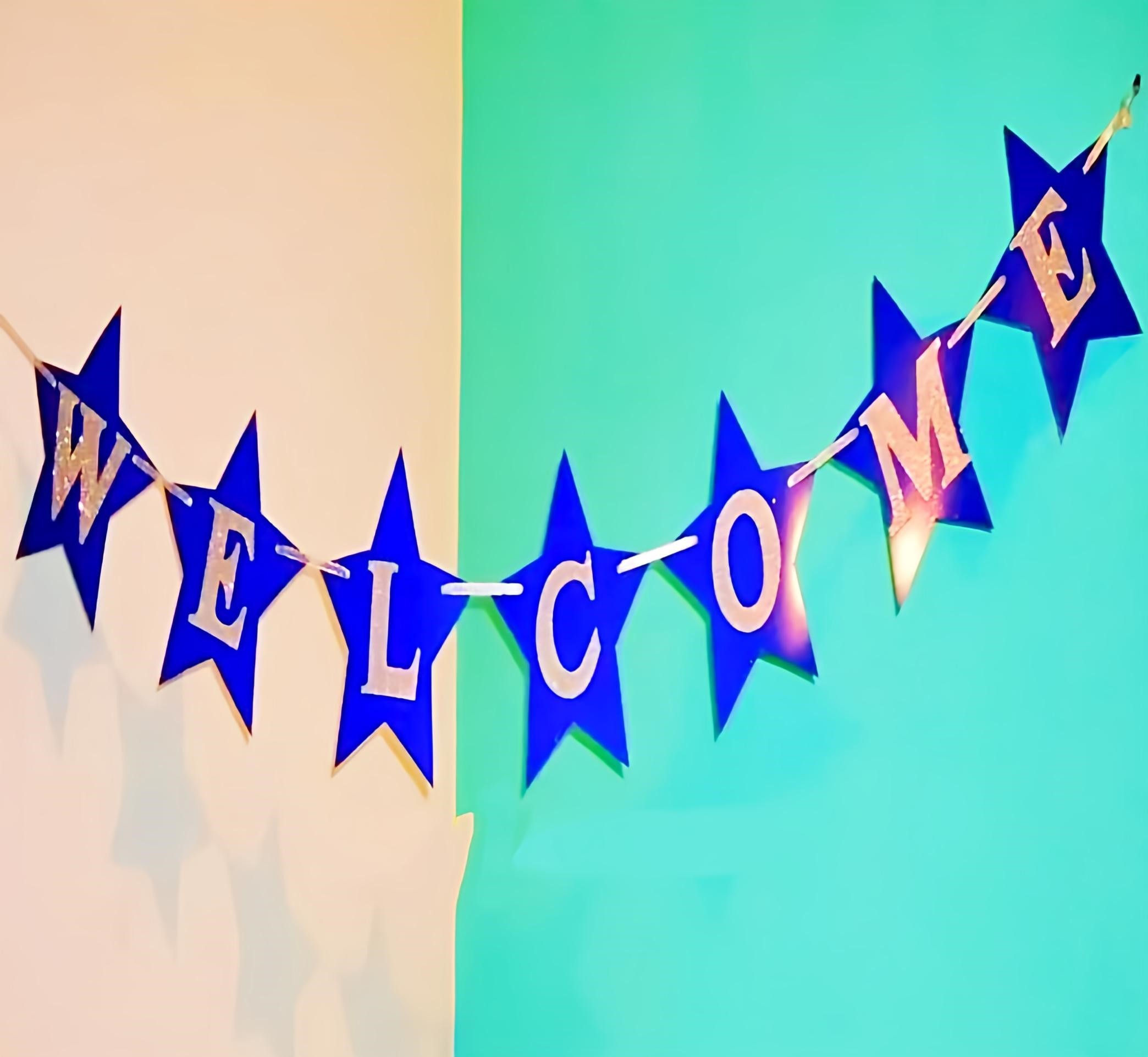 Wallpaper #PDHeNZMB5zzyi_yYylio36 Welcome Banner Star Shaped Mb Party Decors