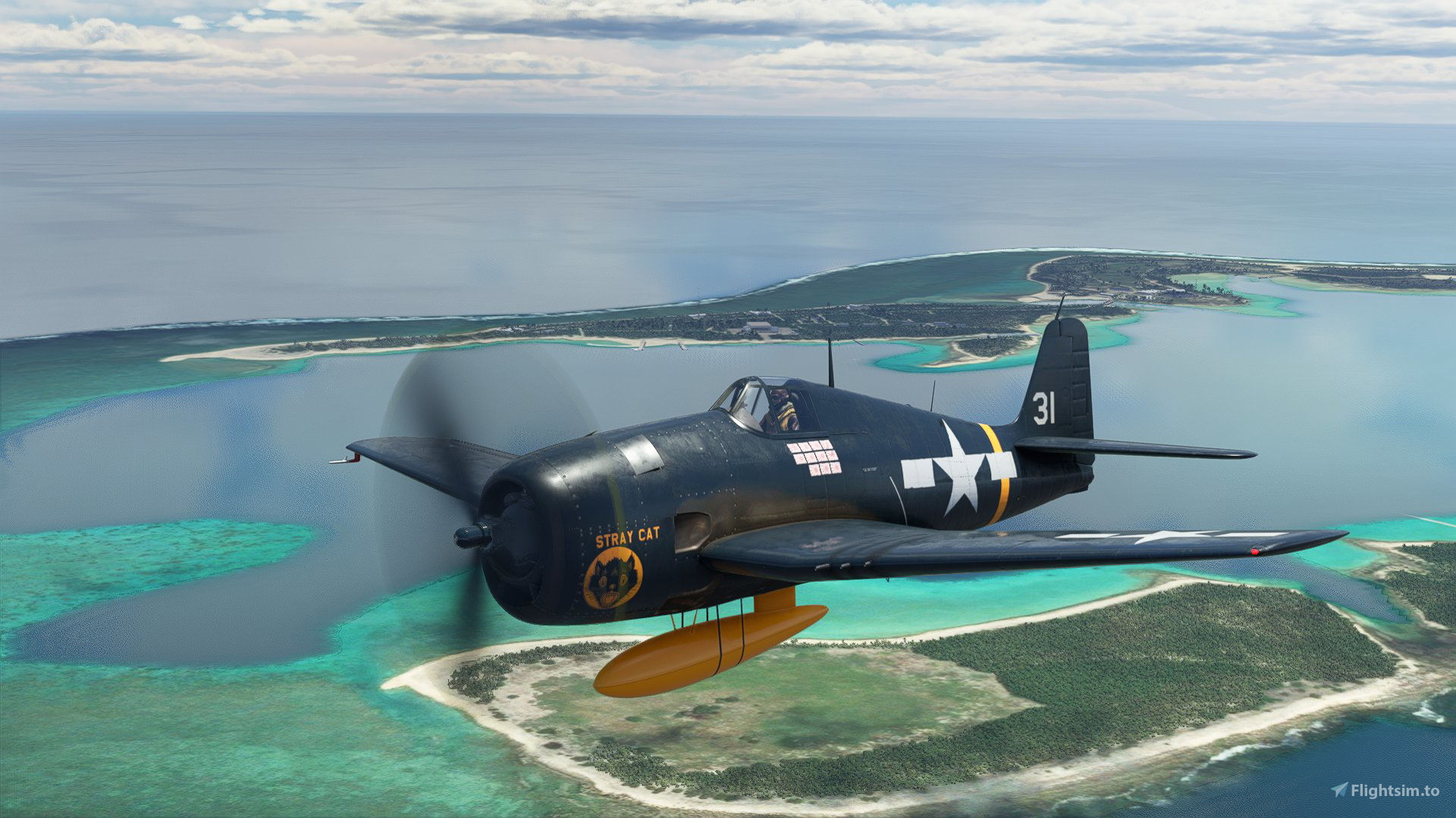 Wallpaper #3h21K5MBlOZrFDOkrMcw224 Grumman F6f 5 Hellcat Stray Cat Fictional Repaint Microsoft Flight