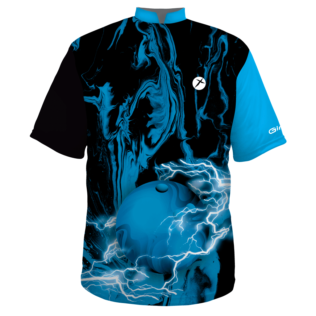 Wallpaper #TmchBJMBSpphPi3-e7at216 Custom Teams Bowling Jersey Blue Thunder Ball Girox Sportswear