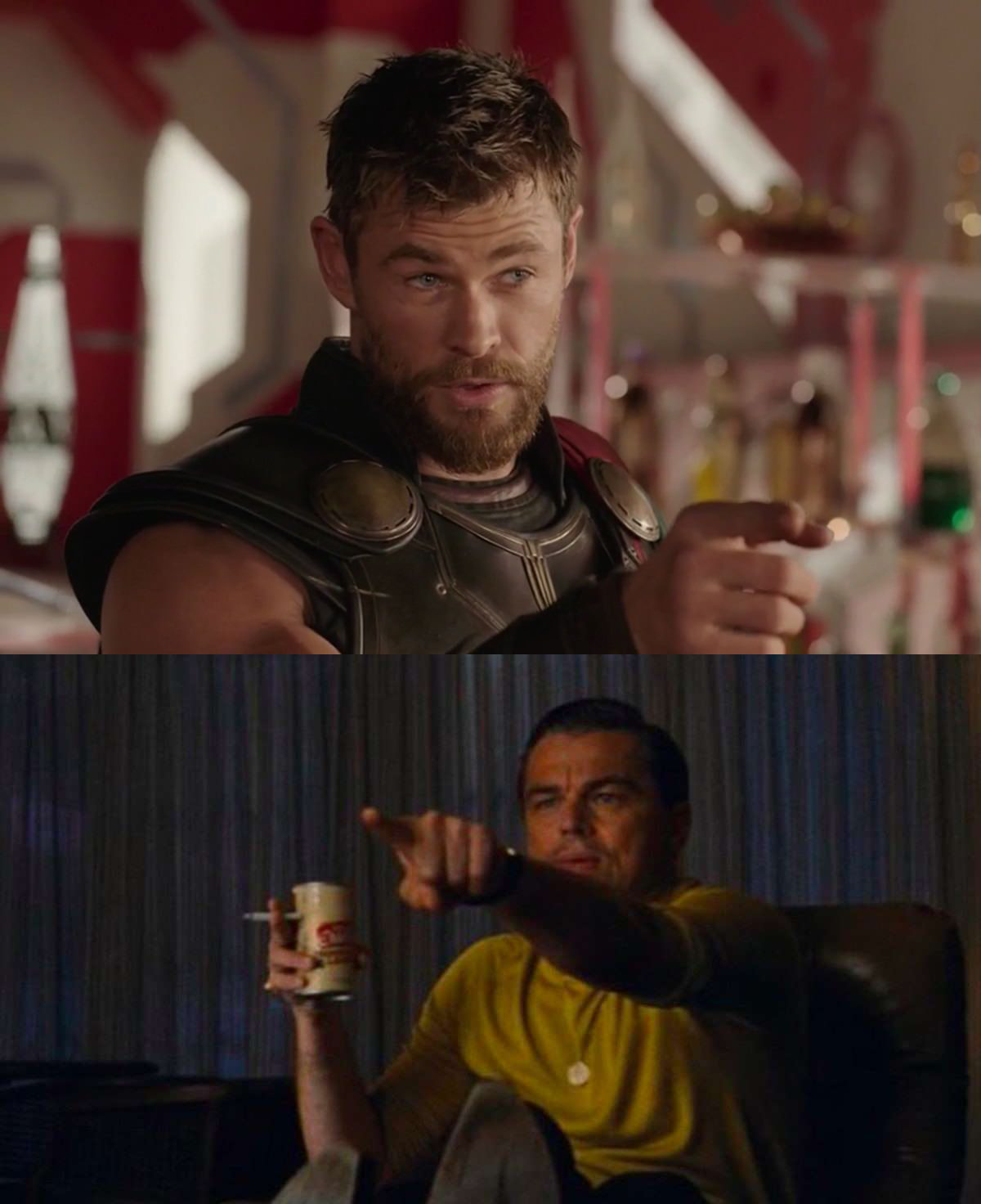 Wallpaper #Vmcg6ZIBSpphPi3-lEA242 Thor Pointing and Leonardo Dicaprio Pointing Back Rmemetemplatesofficial