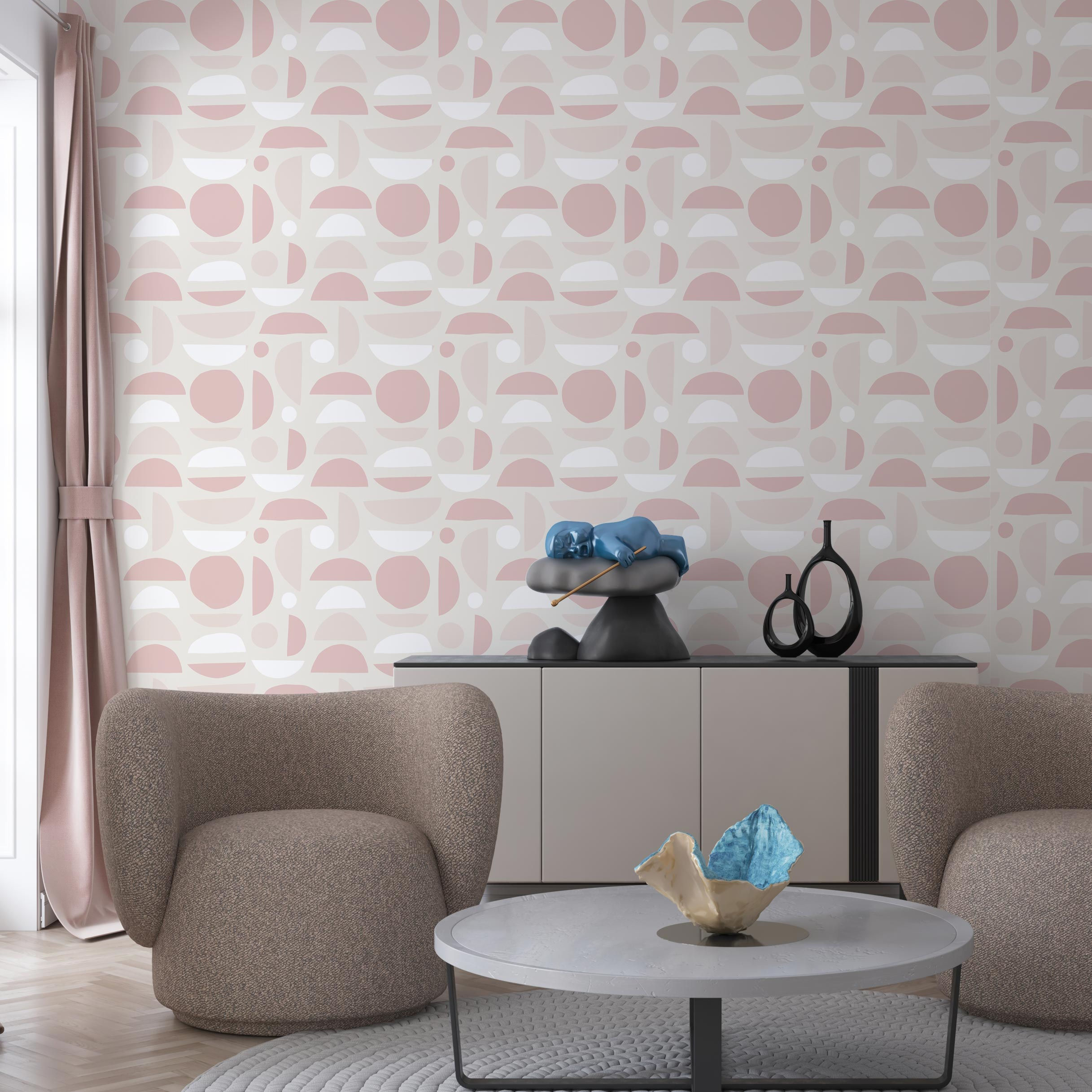 Wallpaper #JWfN_ZIBSpphPi3-rJ2j72 Mid Century Modern Pink Bedroom Wallpaper Removable Peel and Stick