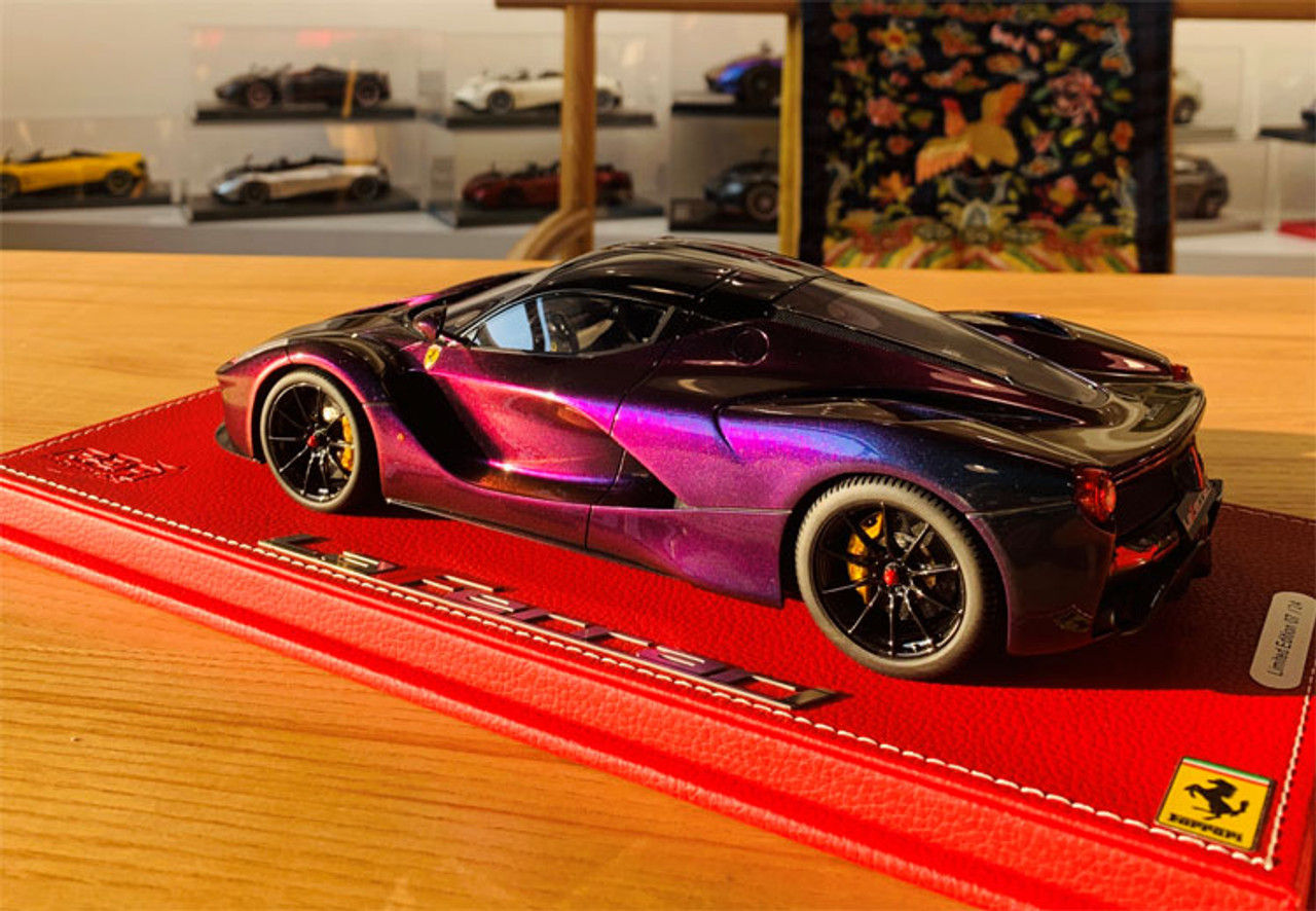 Wallpaper #7BrsUJMB1yWOL4qgVoBE45 118 Bbr Ferrari Laferrari Purple Resin Car Model Limited