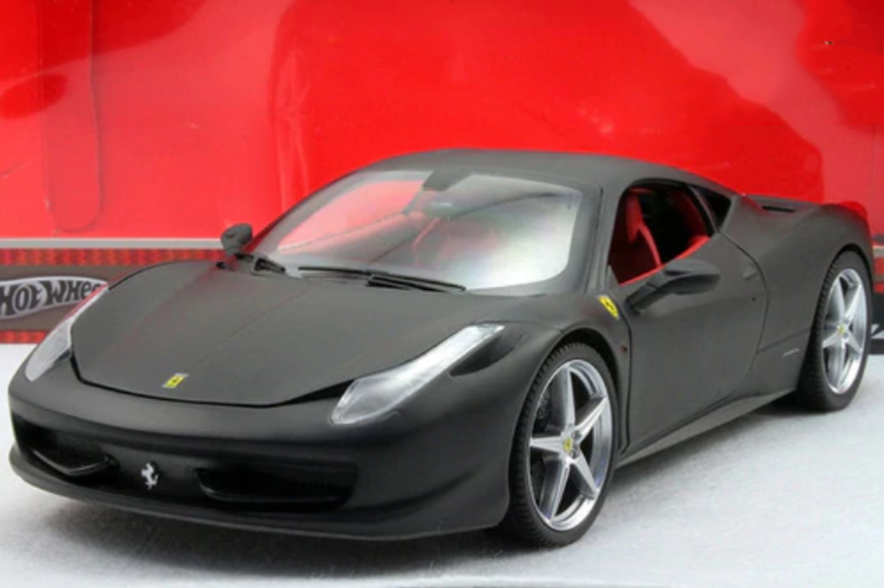 Wallpaper #HGew95IBSpphPi3-v4c478 118 Hot Wheels Ferrari 458 Italia Matte Black Diecast Car Model