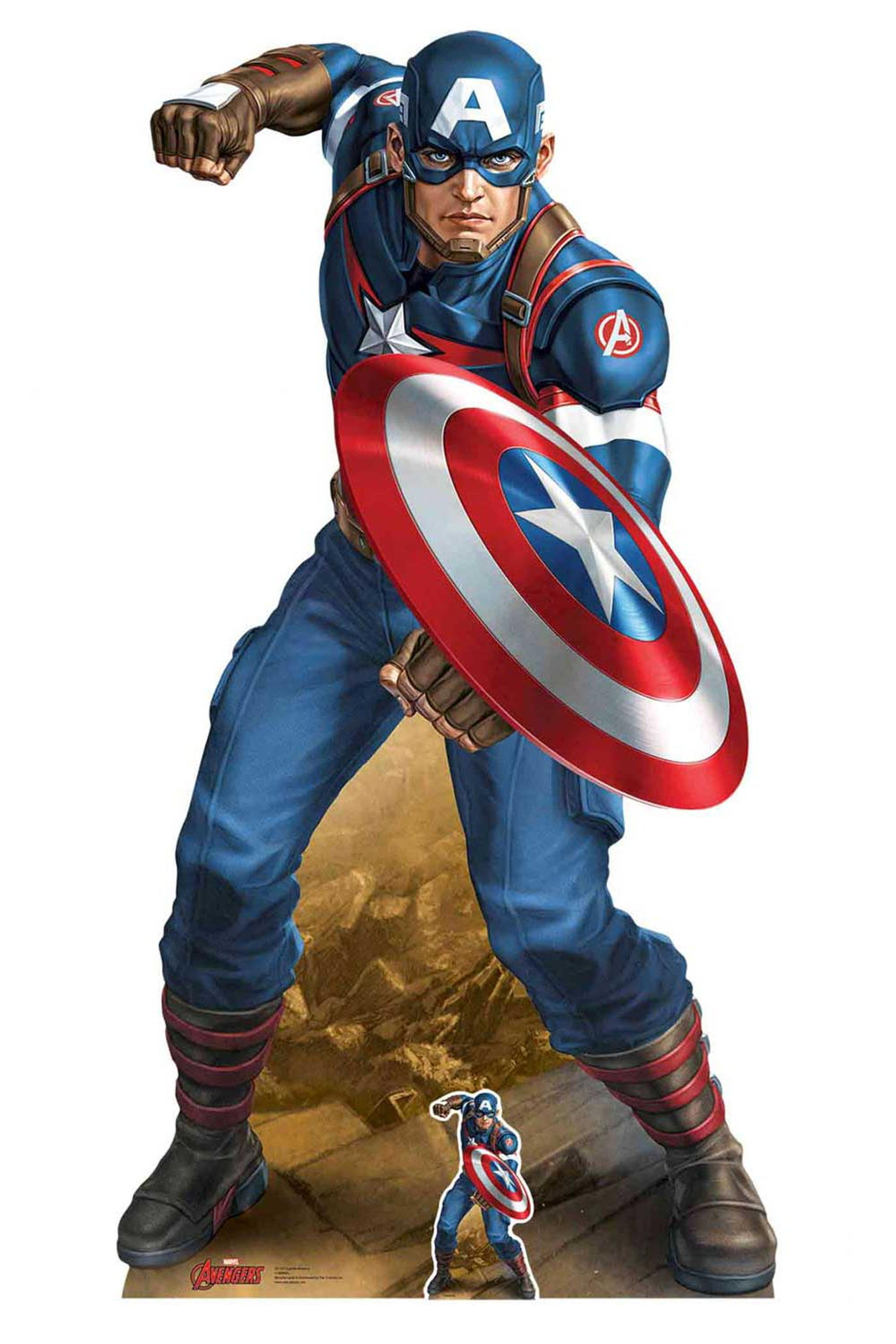Wallpaper #nZ_GWpMBcUVgGJNoObKM33 Captain America Official Lifesize Marvel Avengers Cardboard Cutout