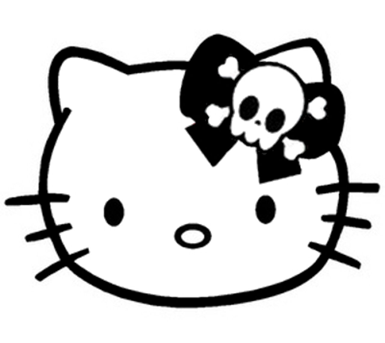Wallpaper #0EWukI4B7YBJg1BVGp3G52 Hello Kitty Skull Bow Decal