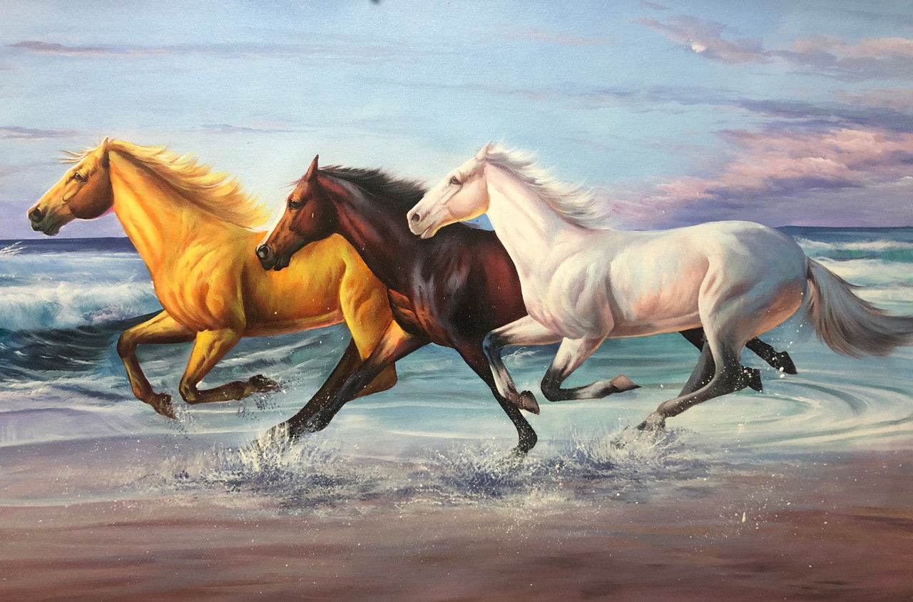 Wallpaper #MX1i8I4Bnwiau_P6ugZV25 Buy Running Horse Painting Handmade Painting by Kuldeep Singh Codeart