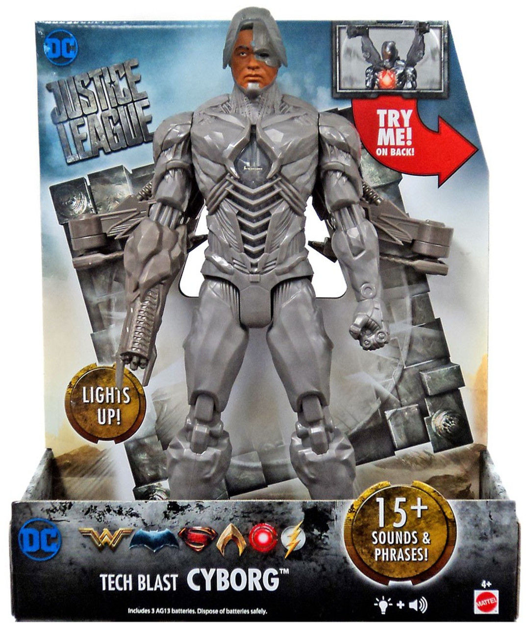 Wallpaper #ahqpUJMB1yWOL4qgPYAh243 DC Justice League Movie Tech Blast Cyborg 12 Action Figure Lights
