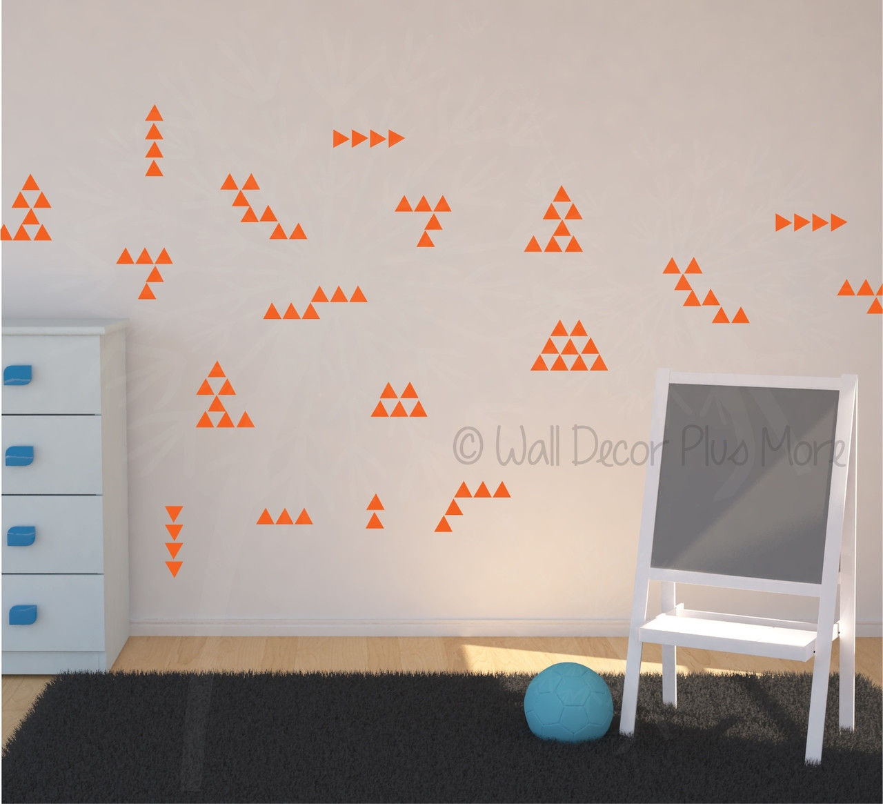 Wallpaper #a2flDJMBSpphPi3-ROG8289 Tiny Triangles Wall Vinyl Sticker Shapes Peel N Stick Fun Easy Wall Decor