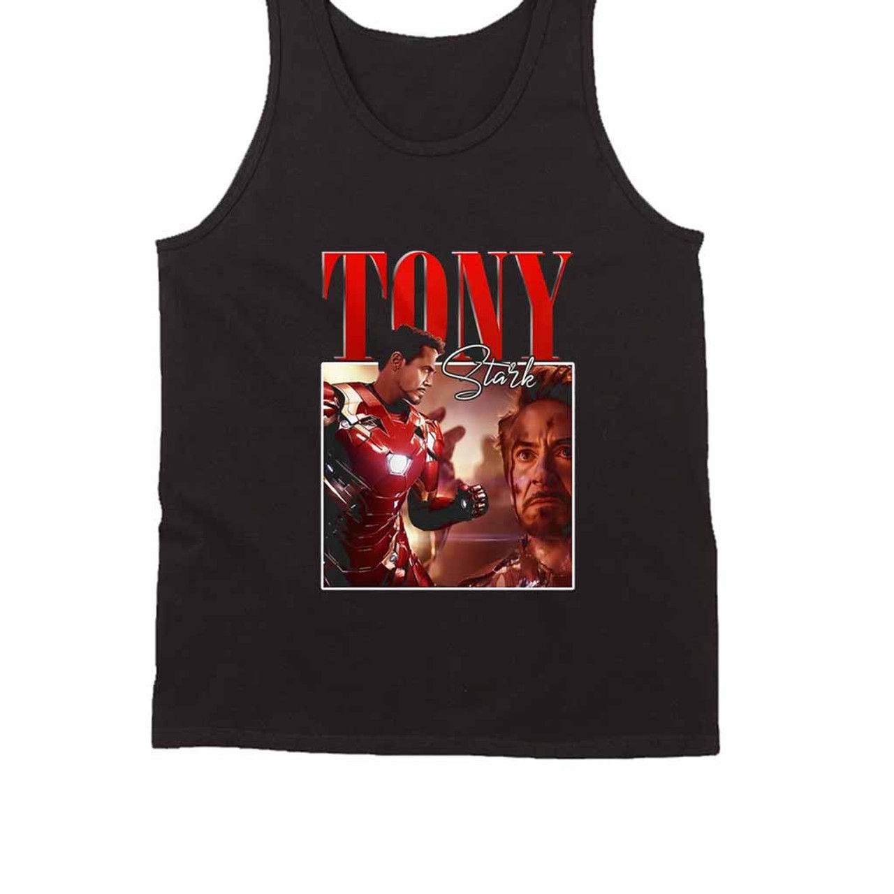 Wallpaper #N6WdOJMBVBiSkHCaNI6L216 Tony Stark Poster Marvel Graphic Tank Top