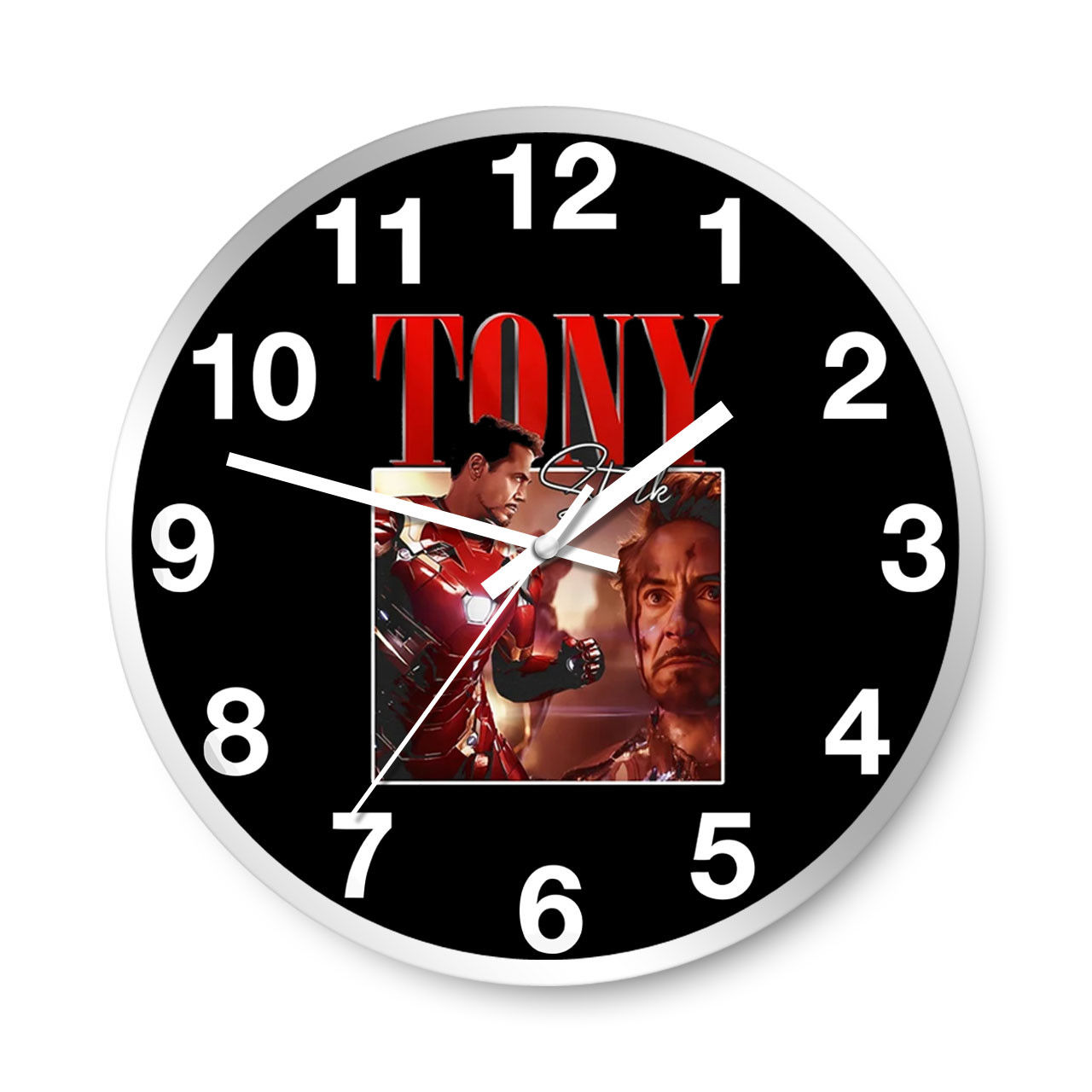 Wallpaper #N6WdOJMBVBiSkHCaNI6L235 Tony Stark Poster Marvel Graphic Wall Clocks