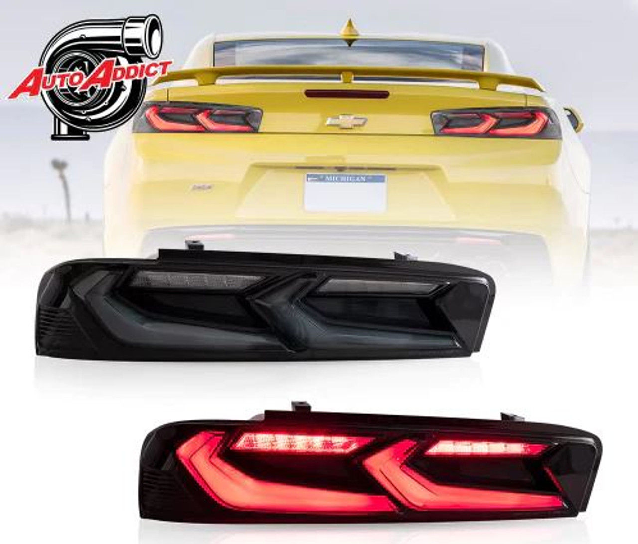 Wallpaper #jXJ9MpMBX2lk1u3ofFqY490 16 18 Camaro Rssszl1 C8 Style Umbra Smoked LED Sequential Tail