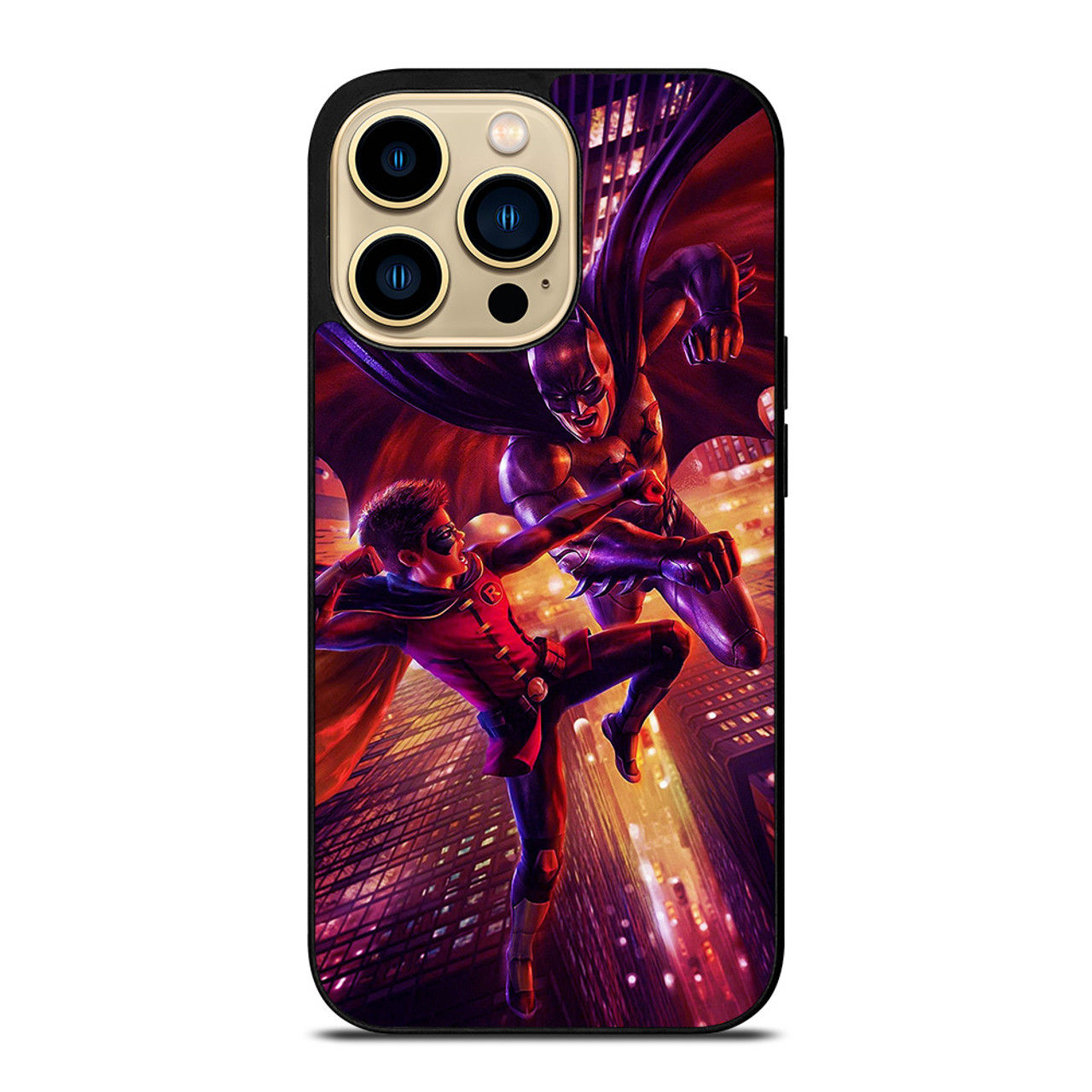 Wallpaper #GD-HPJMBLiIJ4c9OupL8342 Batman and Robin Fight iPhone 14 Pro Max Case Cover