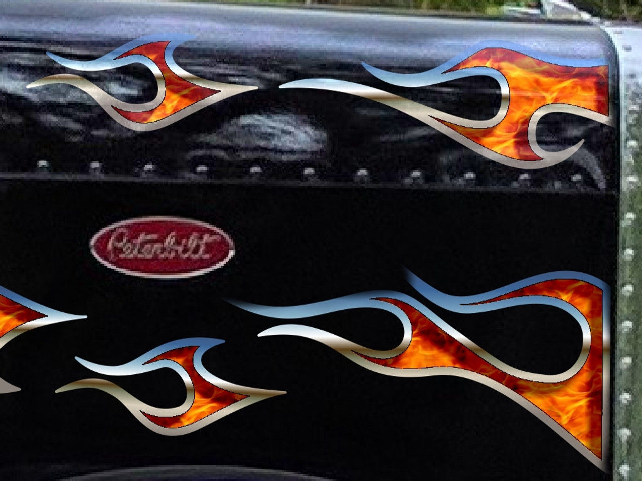 Wallpaper #rbg73JIBJvJKYCmEZfqB56 No 12 Semi Truck Flame Decals Tribal True Fire Chrome 12 PC Set