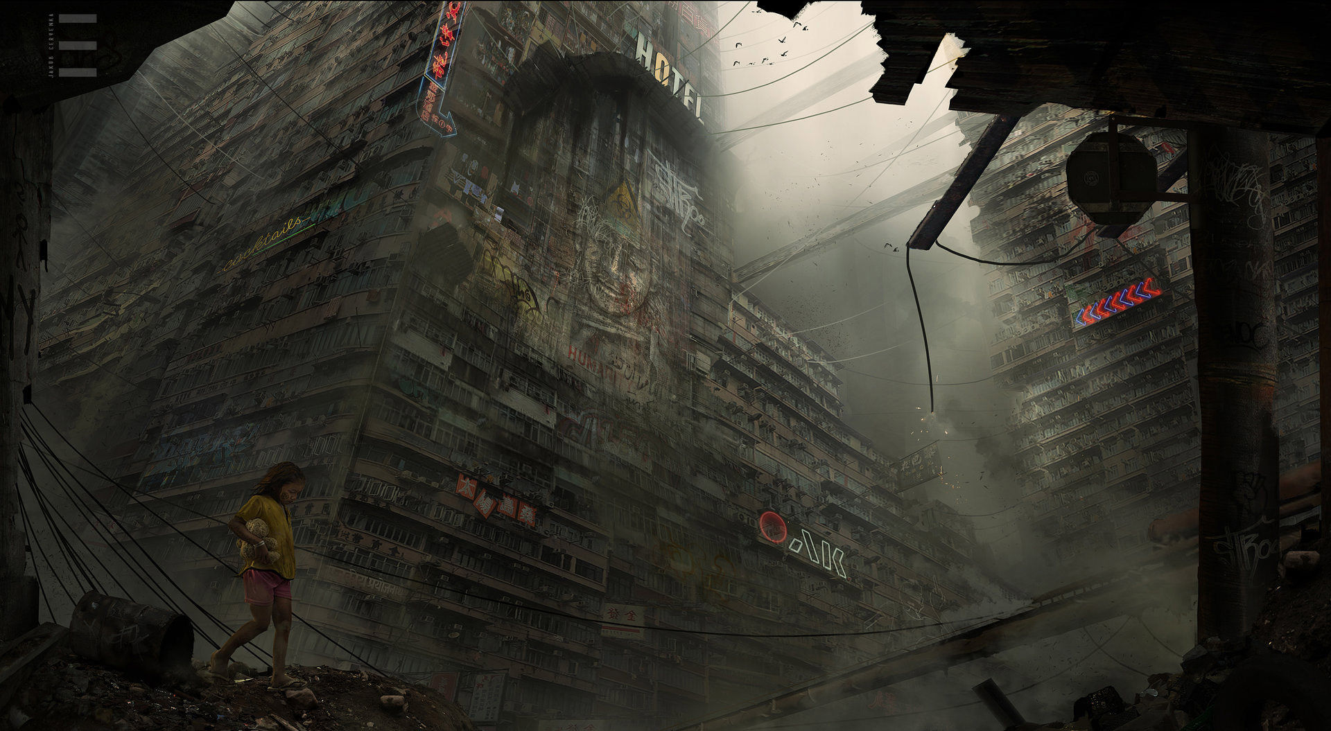Wallpaper #95lDP5MBUcASHT6nWssT69 Scifi City Environment Cyberpunk City Post Apocalyptic Art Artwork