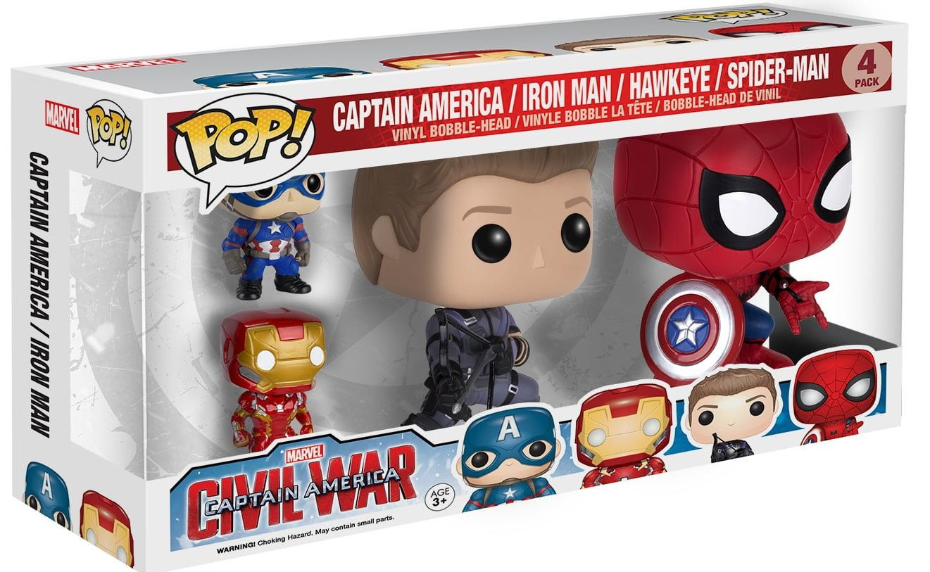 Wallpaper #vWfWEJMBSpphPi3-LPSt361 Funko Pop Marvel Civil Wars Captain America Figura 4 Pack Capitan