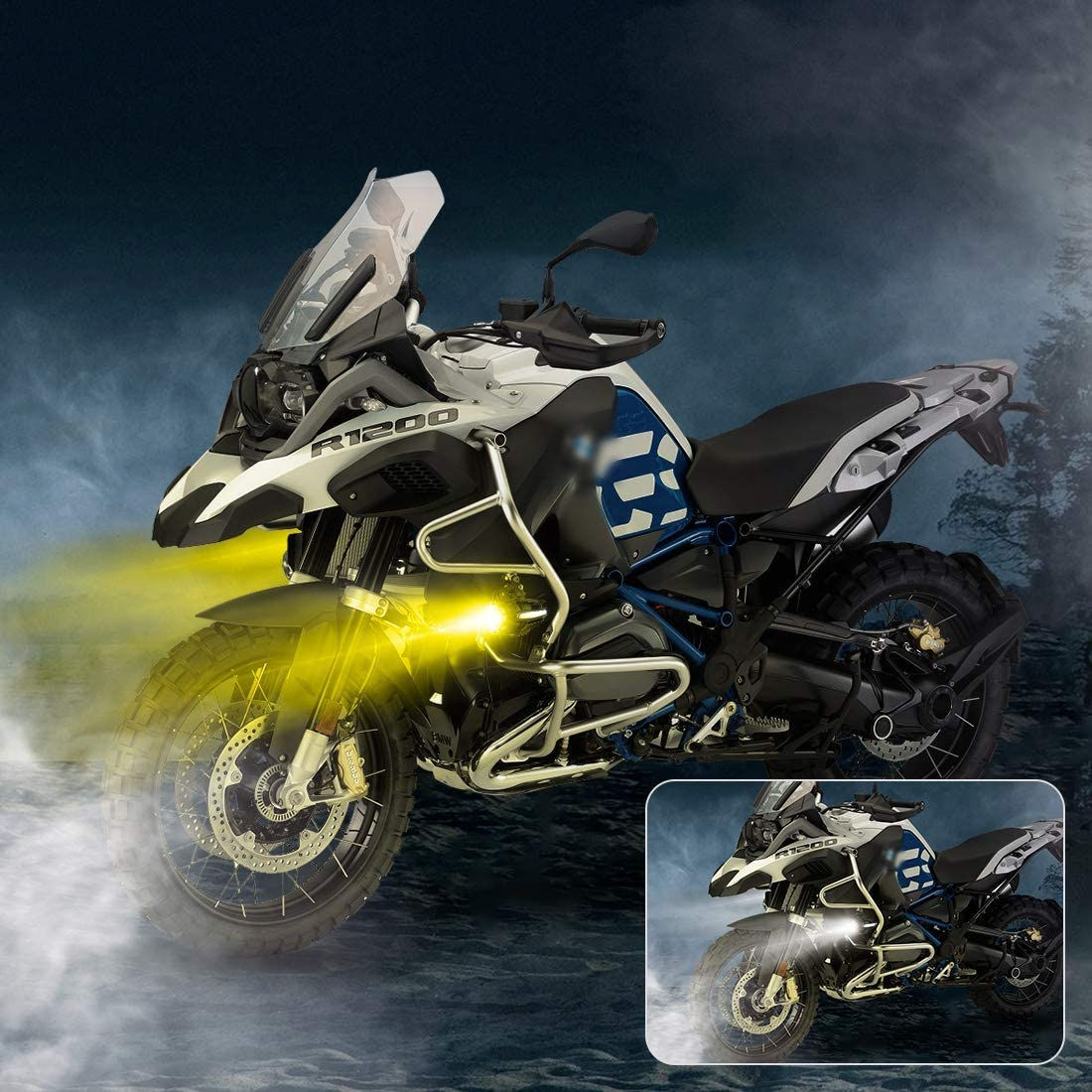 Wallpaper #mv-oa5MB3lSXT3zUTOir228 40w Motorcycle LED Auxiliary Lighting System with Drl Turn Signal for