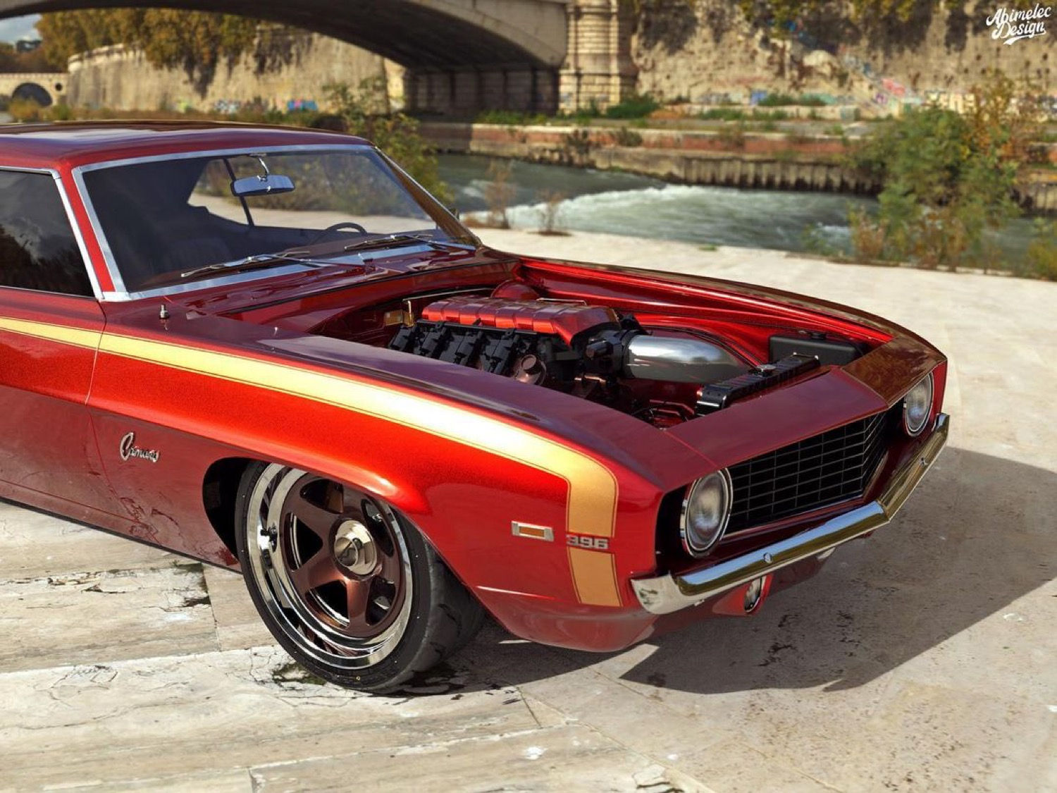 Wallpaper #jfubhJcBx-Hc5Y205K8g24 First Gen Chevy Camaro Gets Fastback Treatment in New Render