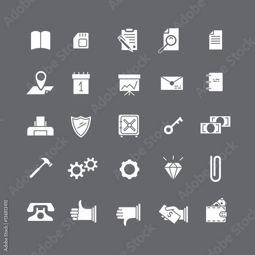 Wallpaper #wZyy4ZIBZHQxiYarrLy4282 Set of White Business Icons Stock Image and Royalty Free Vector
