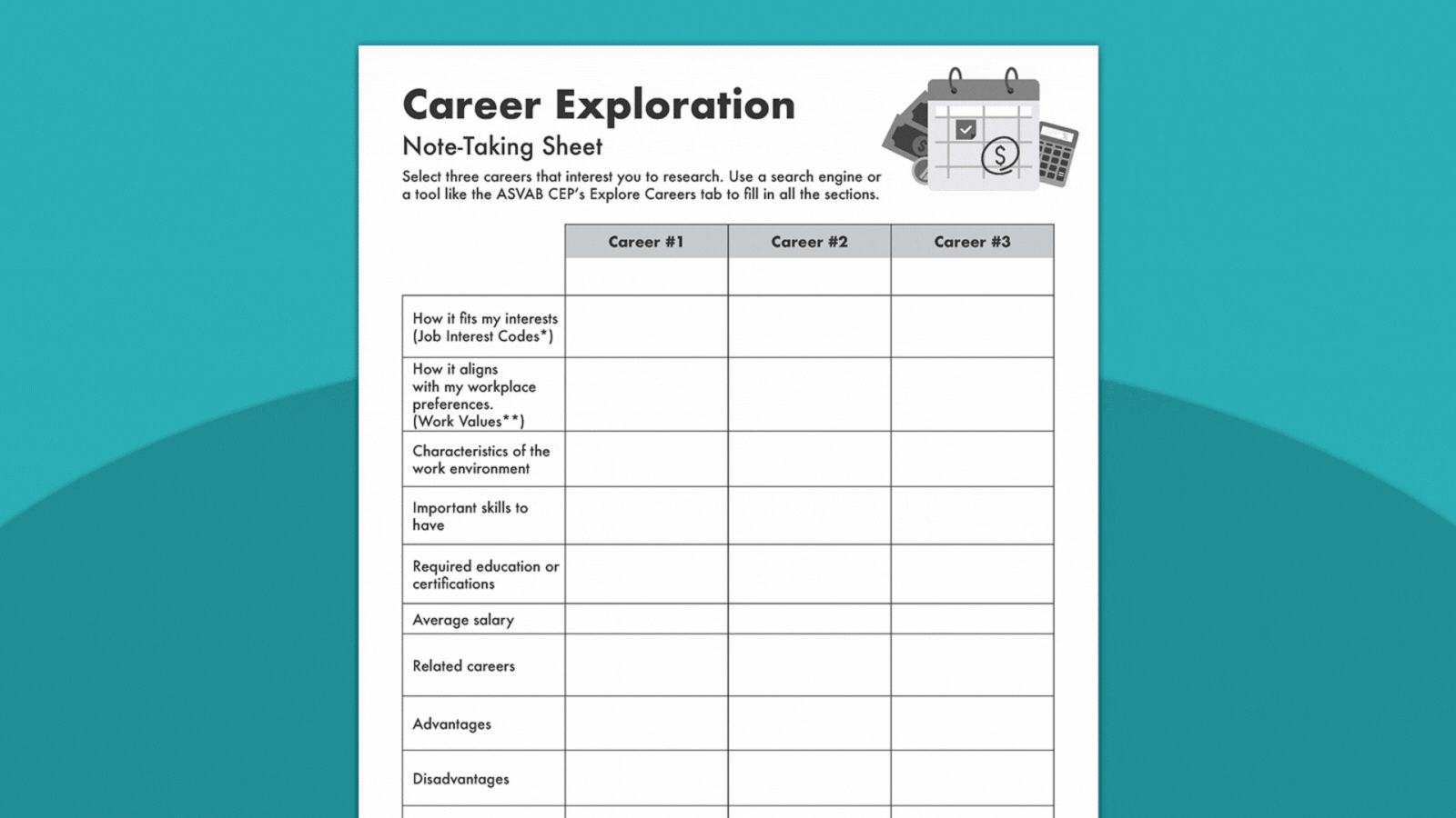 Wallpaper #yTG1NZMB5zzyi_yY3lfV291 Career Exploration Worksheet Bundle for High School Worksheets Library