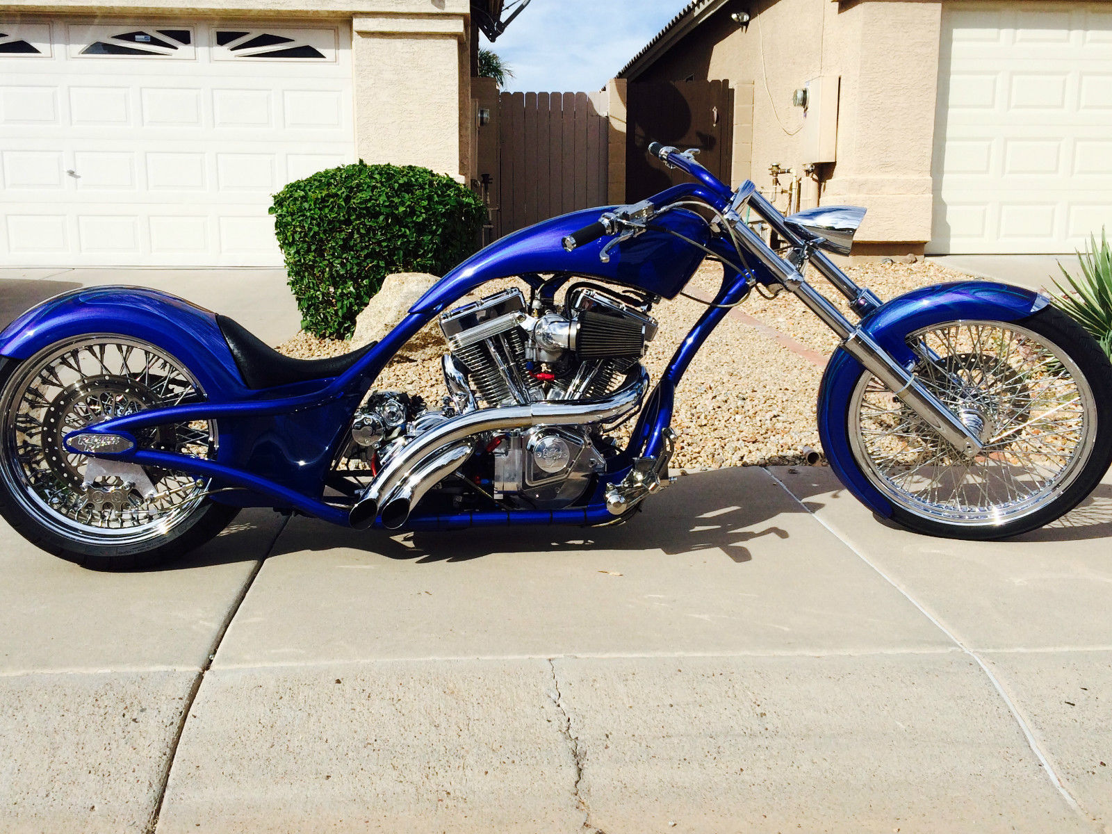 Wallpaper #qGdZ7ZIBSpphPi3--lcc5 2009 Redneck Engineering Lowlife Custom Chopper Motorcycle Blue Chrome