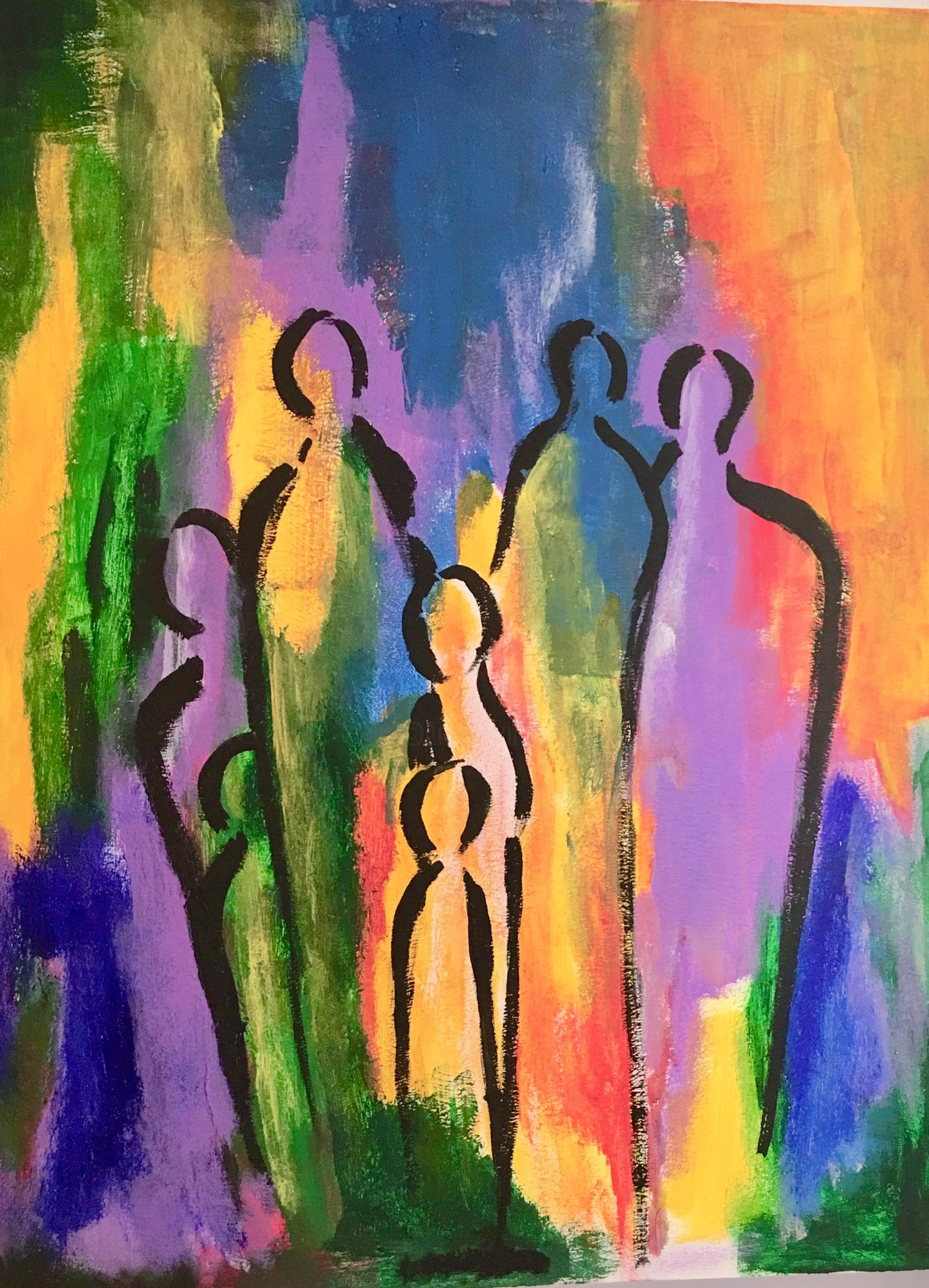 Wallpaper #2Gdl5pIBSpphPi3-lzJ516 Happy Family Painting by Ilan Korda Artmajeur