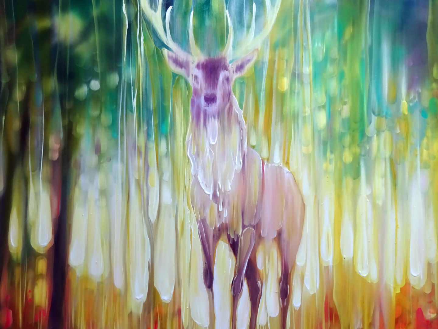 Wallpaper #EBnNNo8BtGB6xQ78dKRC51 Forest Elemental Pintura Por Gill Bustamante Artmajeur
