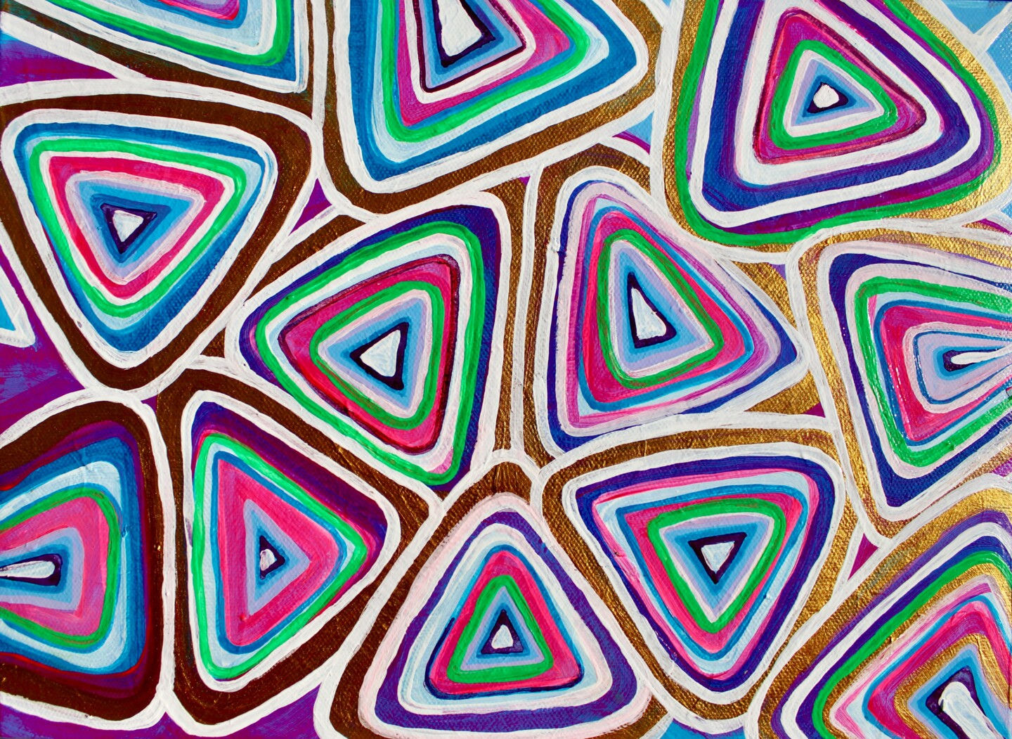 Wallpaper #6mcM8ZIBSpphPi3-jmn844 118 Triangles Painting by Veera Zukova Artmajeur
