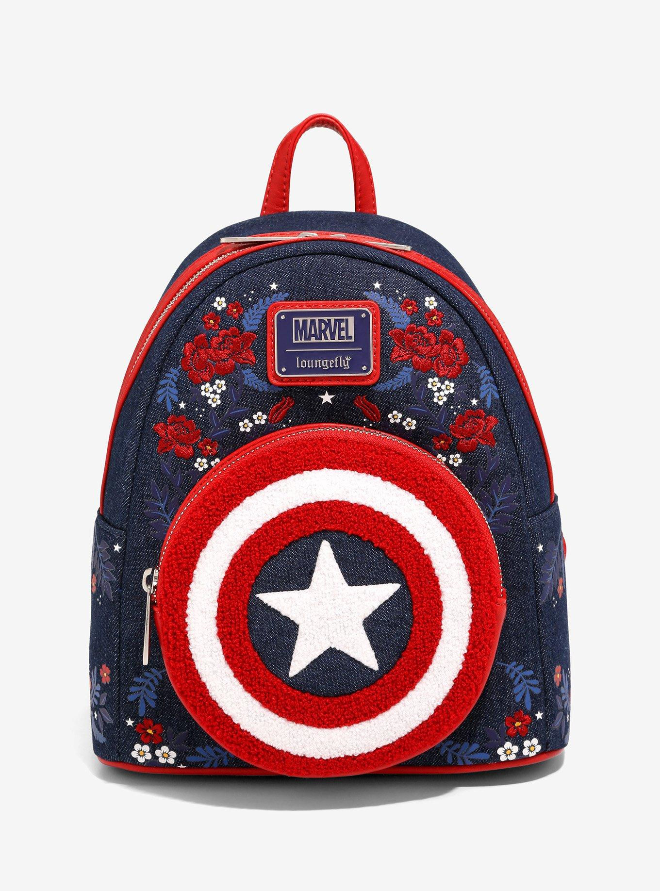 Wallpaper #wjGzNZMB5zzyi_yY0Fcl10 Loungefly Marvel Captain America 80th Anniversary Mini Backpack