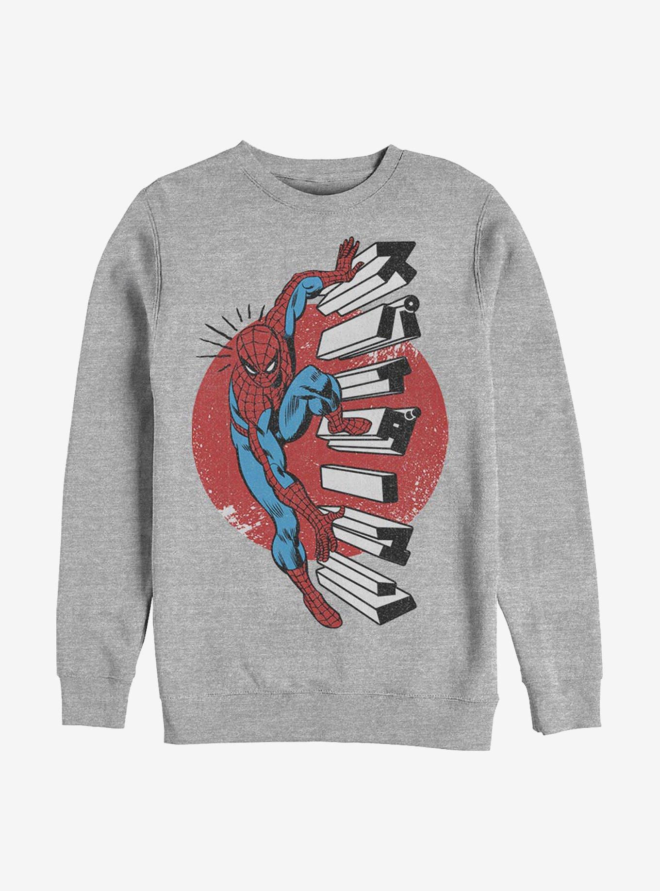 Wallpaper #QRobUZMB1yWOL4qgaoH_278 Marvel Spider Man Spidey Senses Crew Sweatshirt Grey Hot Topic