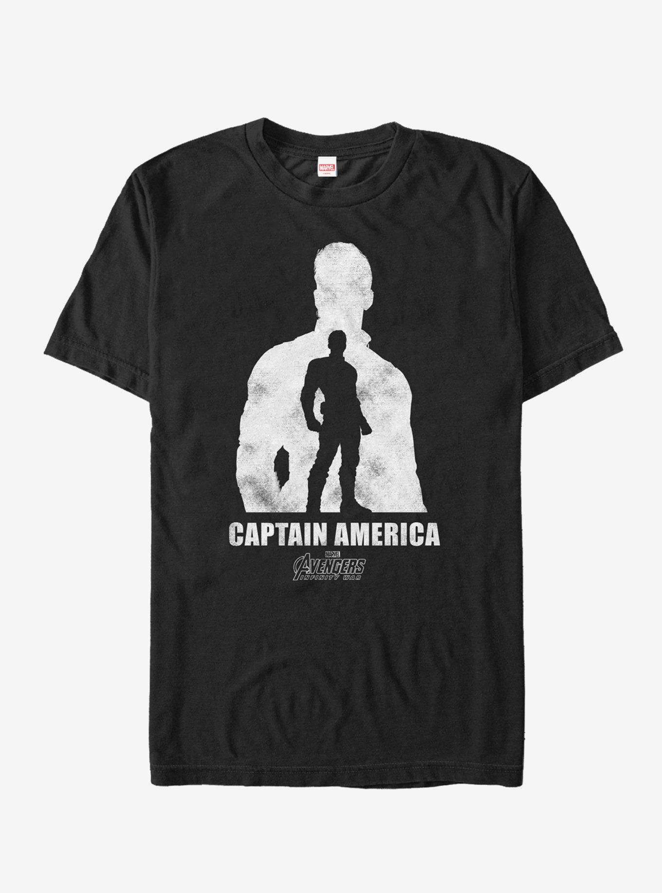 Wallpaper #J2fOEpMBSpphPi3-Q_3E334 Marvel Avengers Infinity War Captain America Silhouette T Shirt