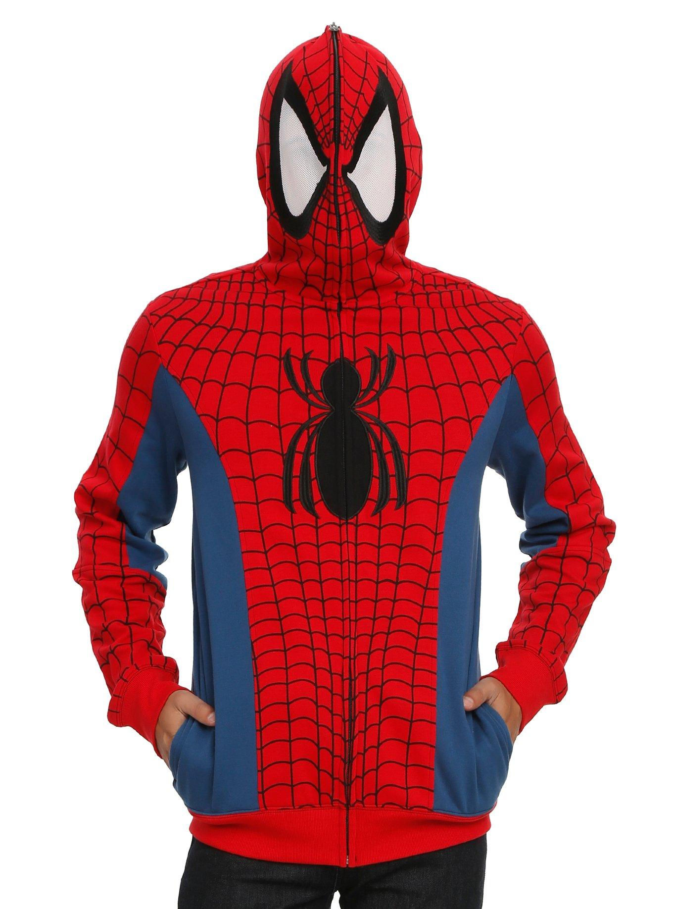 Wallpaper #gWi4FpMBSpphPi3-KQxe213 Marvel Spider Man Cosplay Full Zip Hoodie Hot Topic