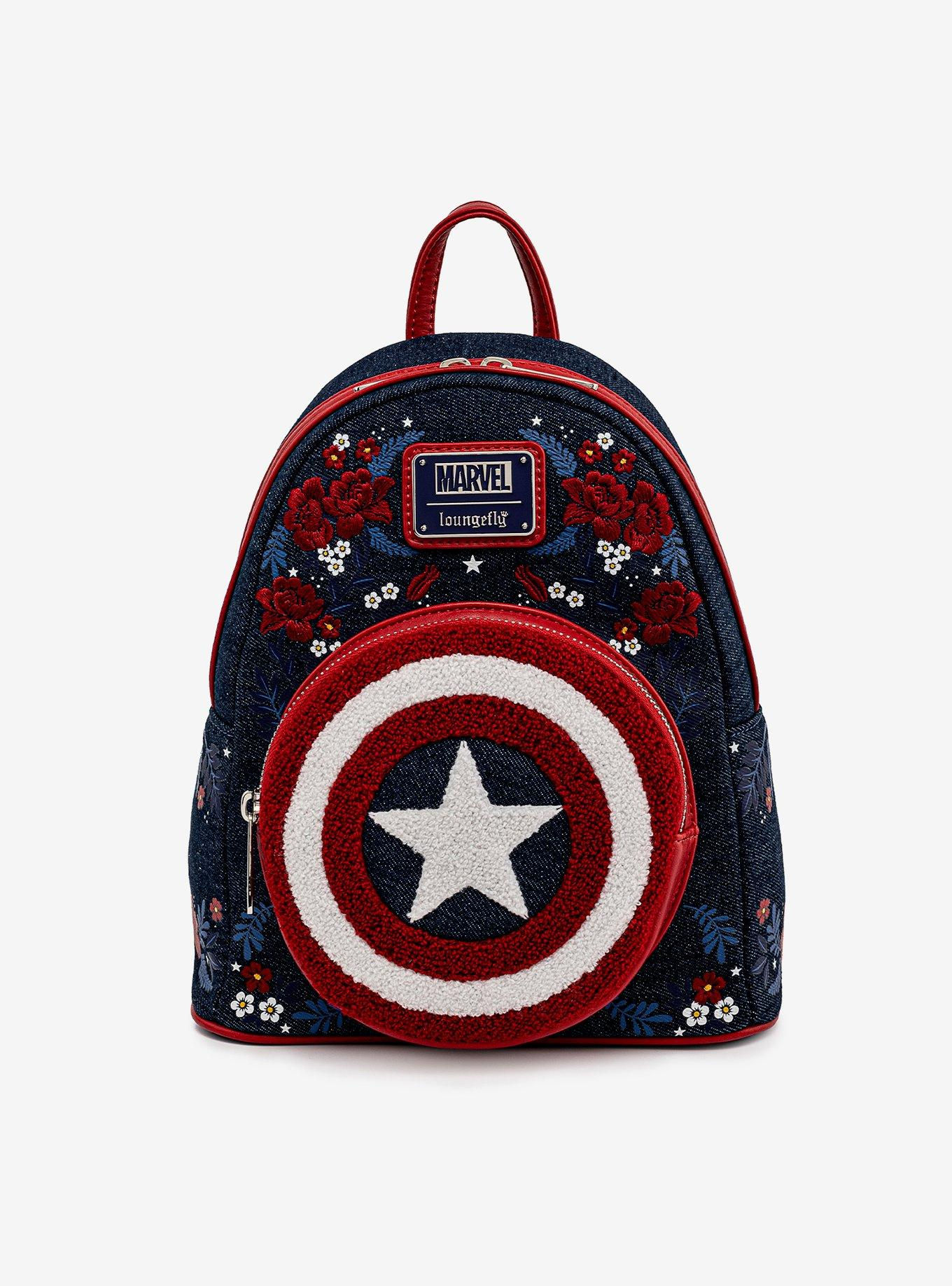 Wallpaper #wjGzNZMB5zzyi_yY0Fcl8 Loungefly Marvel Captain America 80th Anniversary Mini Backpack Her