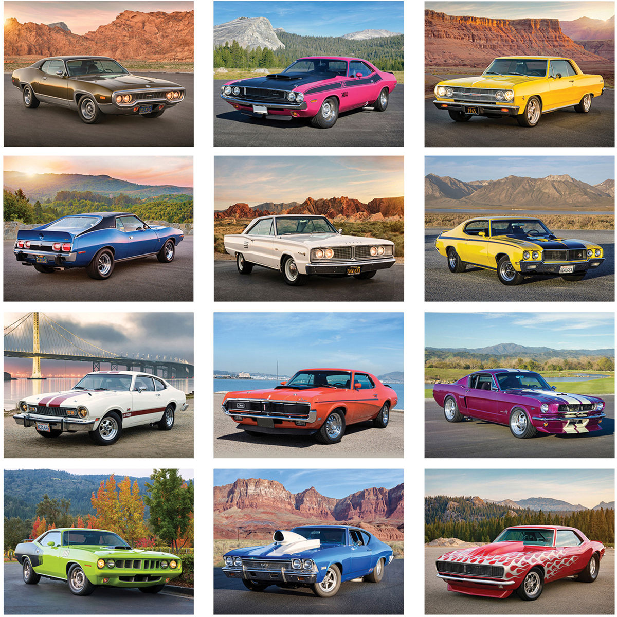 Wallpaper #vBkTK48BtGB6xQ78moxx0 2024 Muscle Car Spiral Calendar 10 12 X 18 14 Spiral Bound