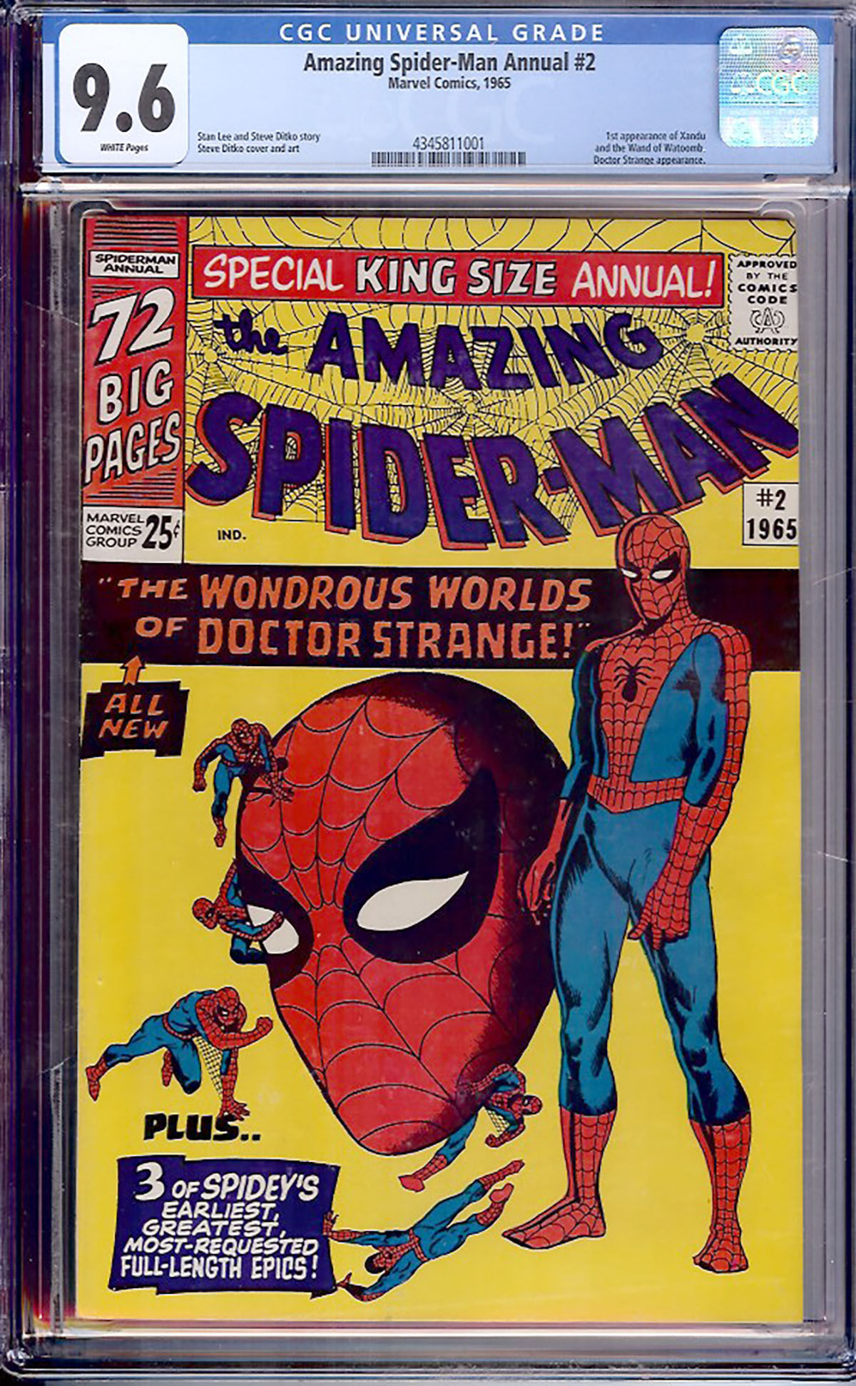 Wallpaper #3WfD_pIBSpphPi3-AKAQ47 Amazing Spider Man Annual 2 Cgc 96 W Auction Pedigree Comics