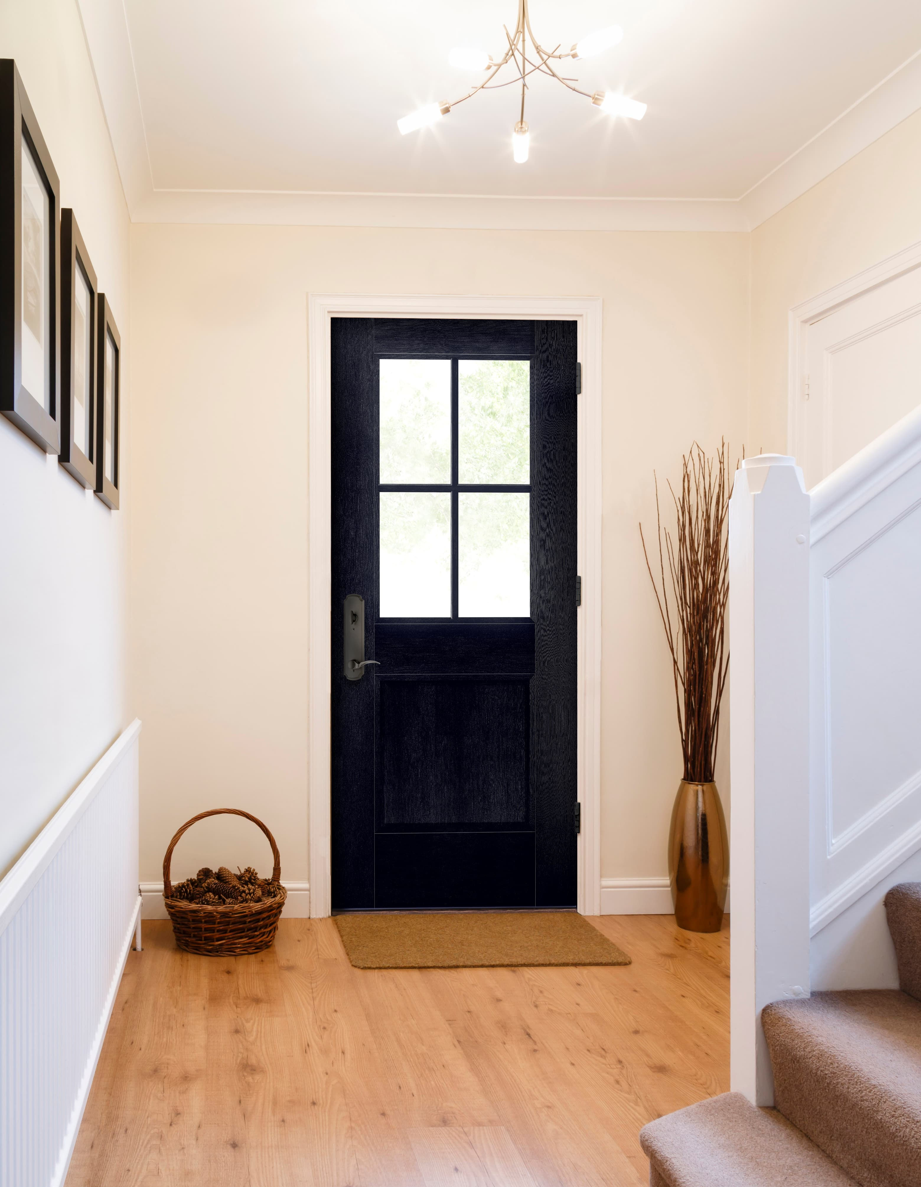 Wallpaper #xmfK55IBSpphPi3-yzmm245 Black Front Door with Modern Farmhouse Details Pella