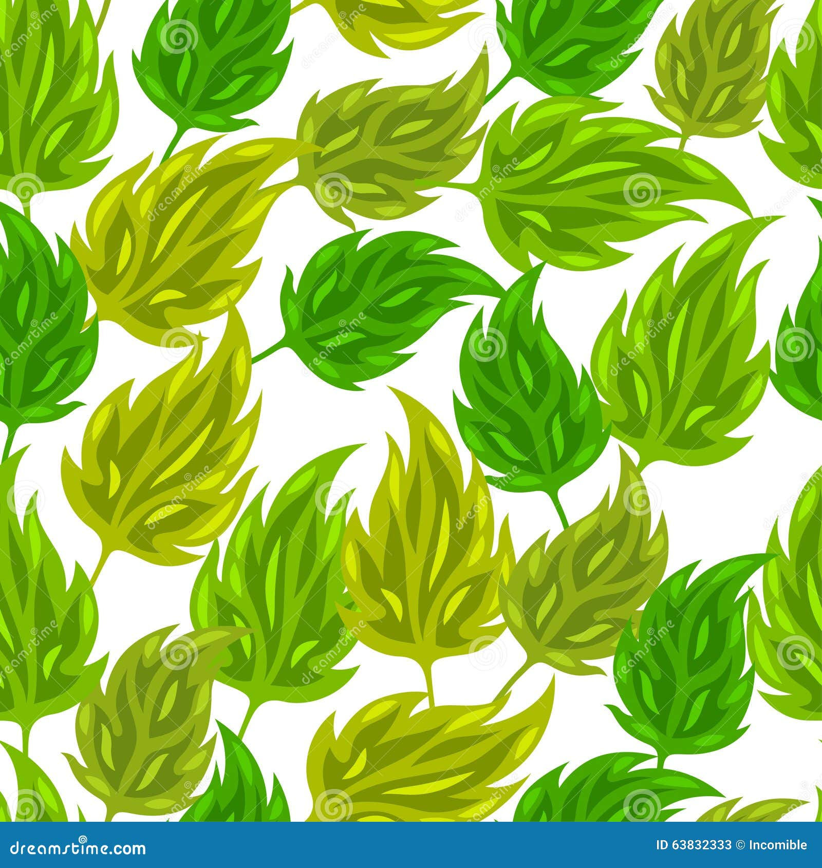 Wallpaper #am19apcBycdYOYFTxHE628 Seamless Nature Pattern with Stylized Green Leaves Stock Photo Image