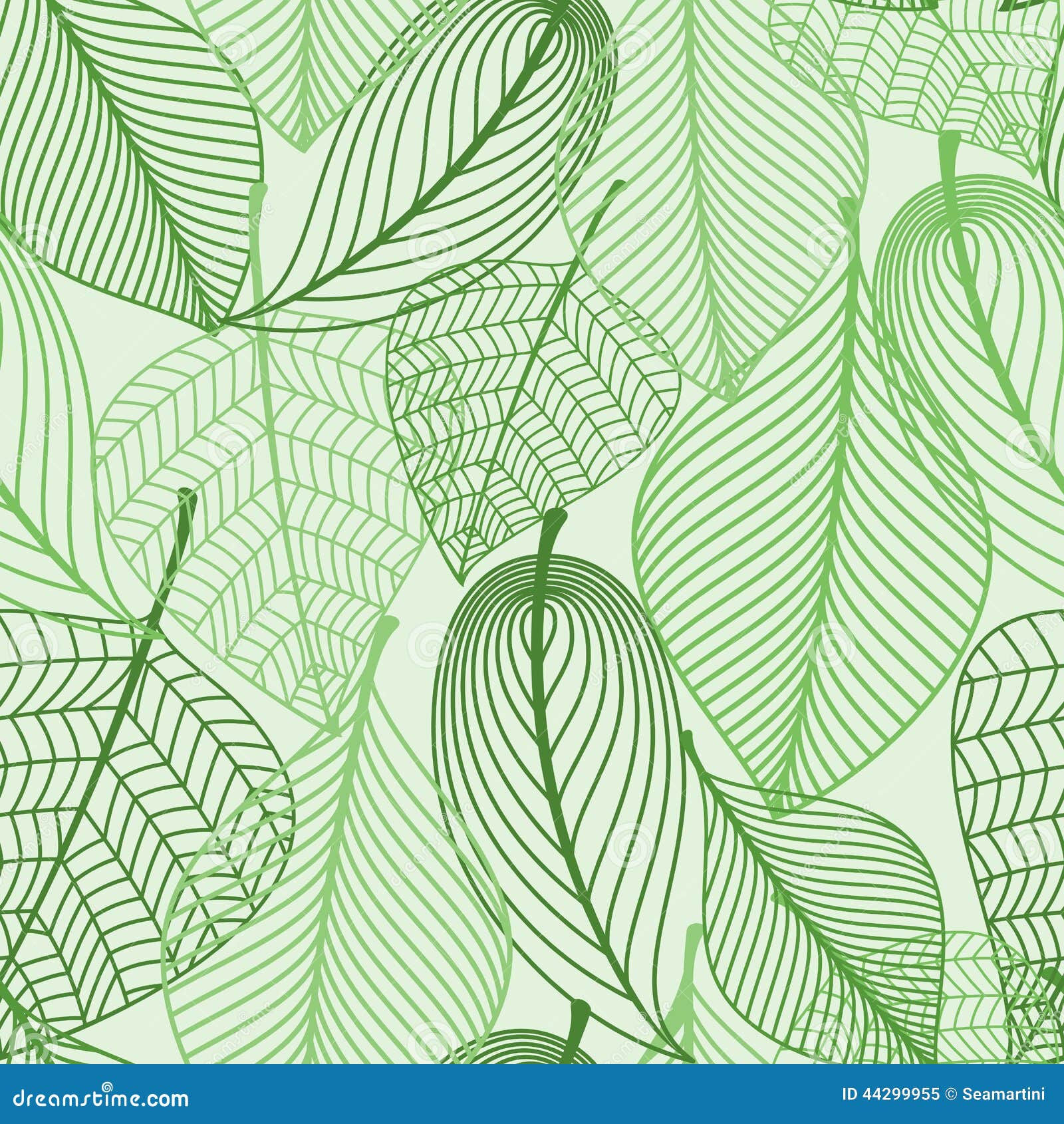 Wallpaper #am19apcBycdYOYFTxHE619 Green Leaves Seamless Pattern Background Stock Vector Image 44299955